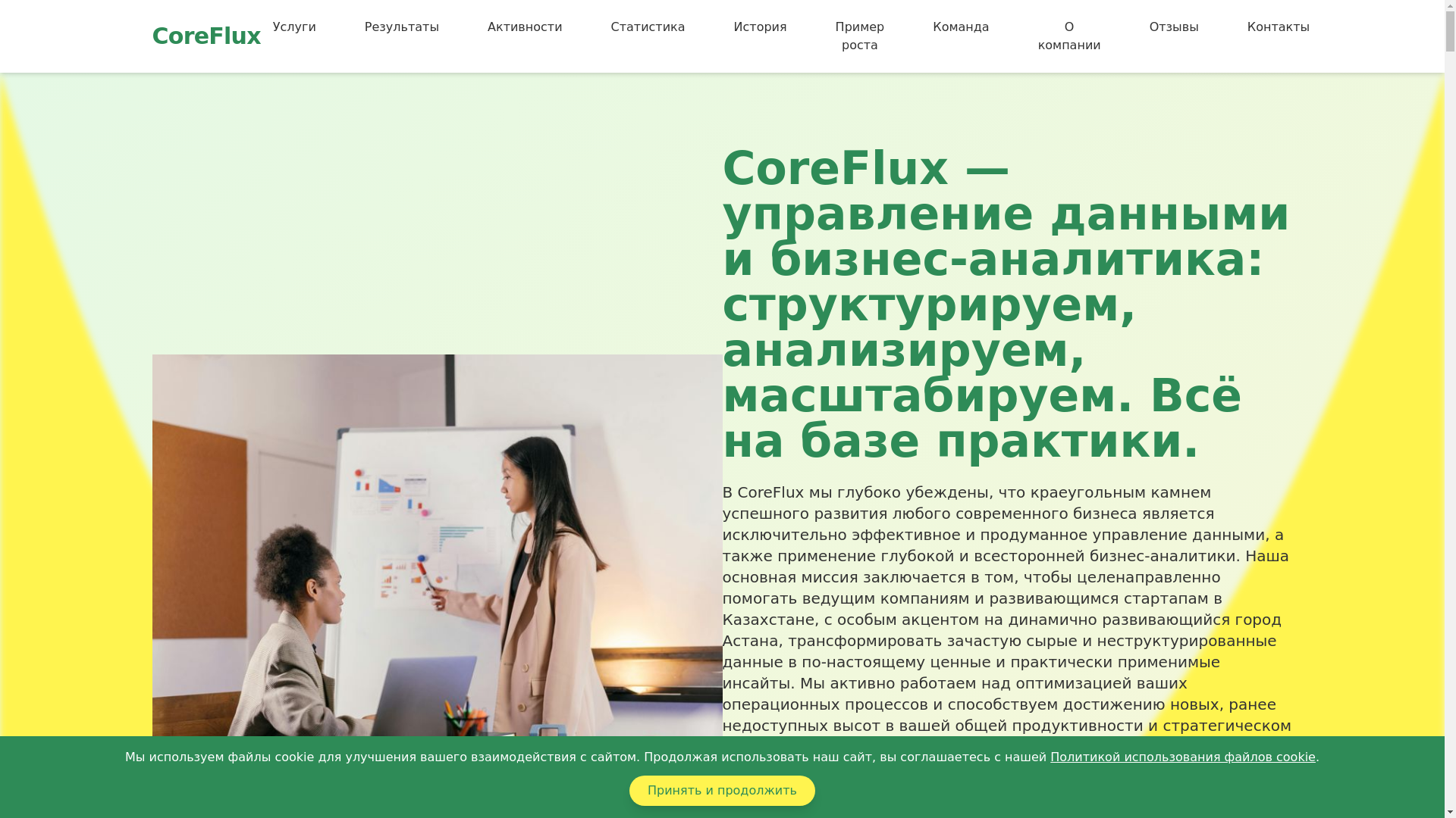website screenshot of https://corefluxinsight.com/