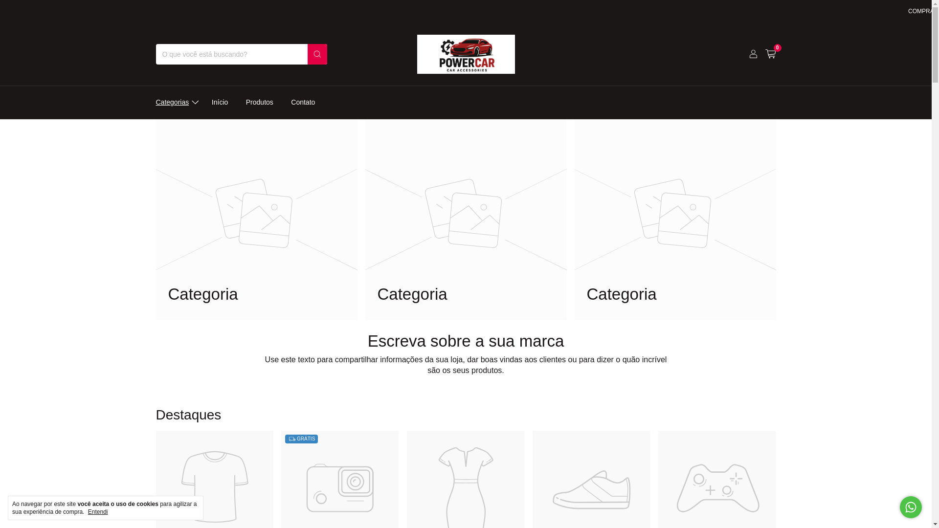 website screenshot of https://lojapowercar.com.br/