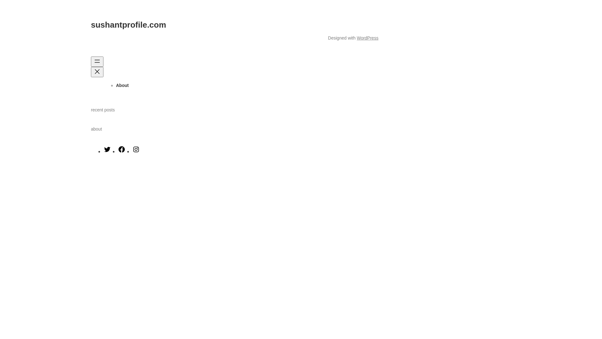 website screenshot of https://sushantprofile.com/