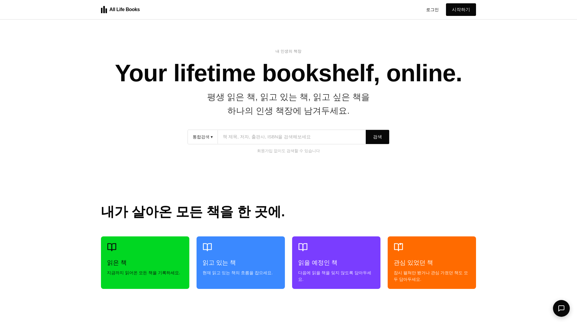 website screenshot of https://alllifebooks.com/