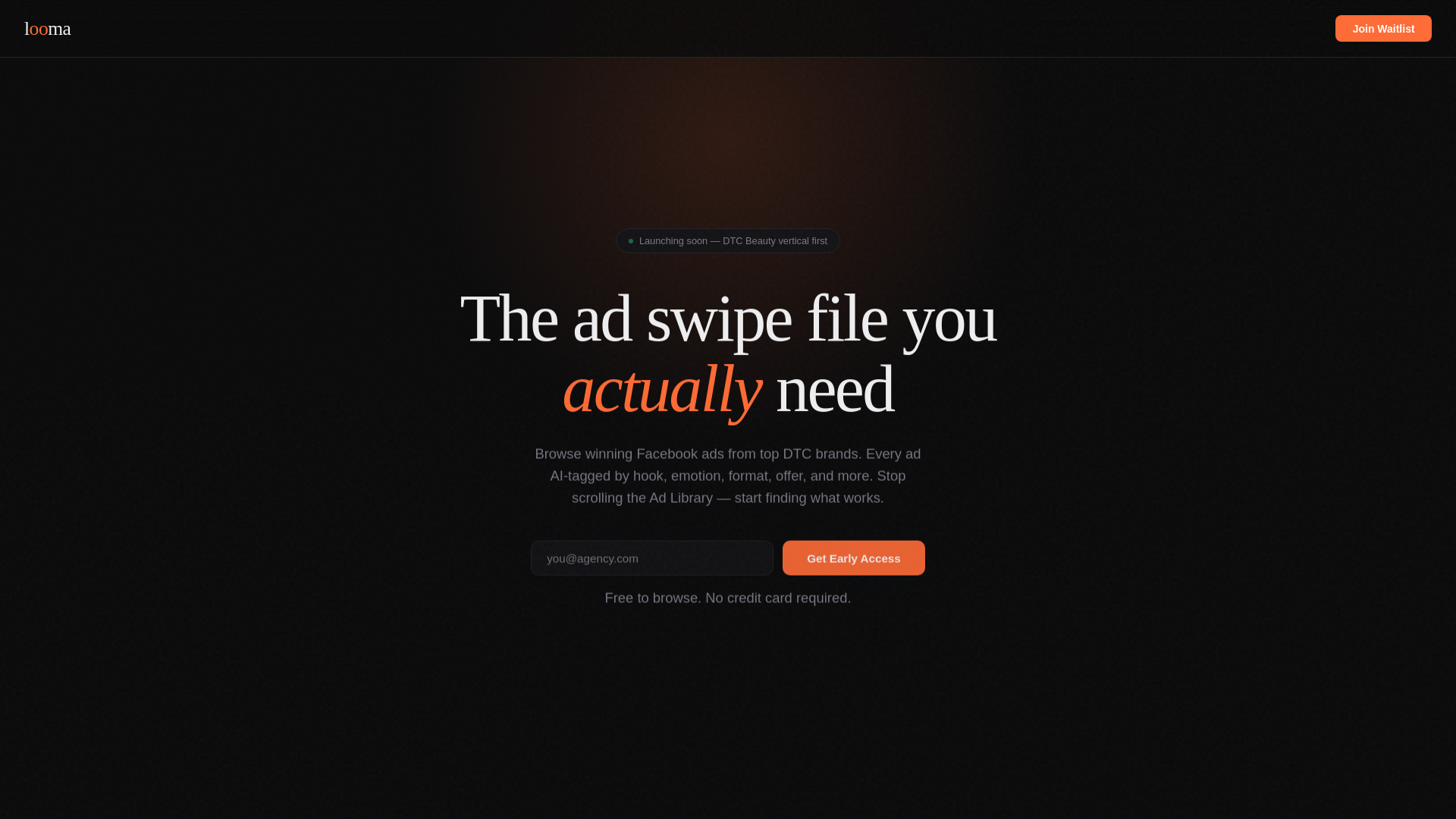 website screenshot of https://looma-site.pages.dev/
