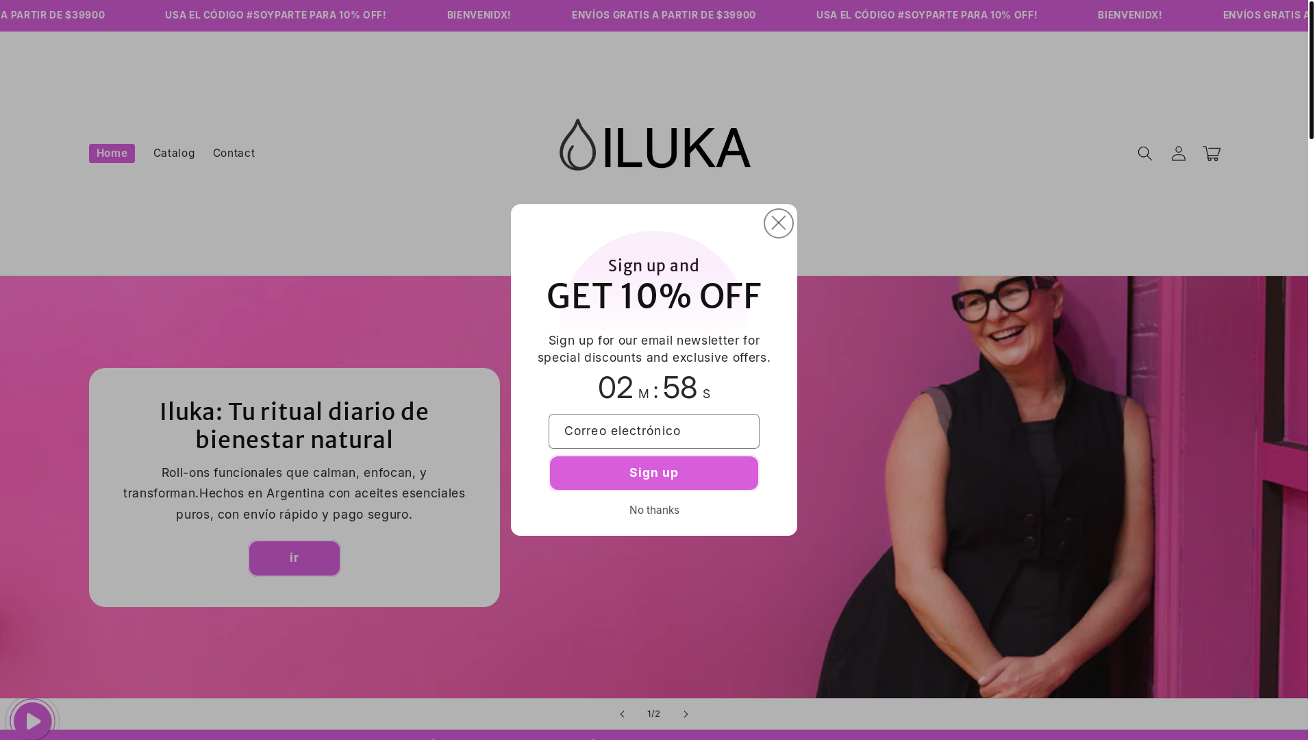 website screenshot of https://ilukatherapy.com/