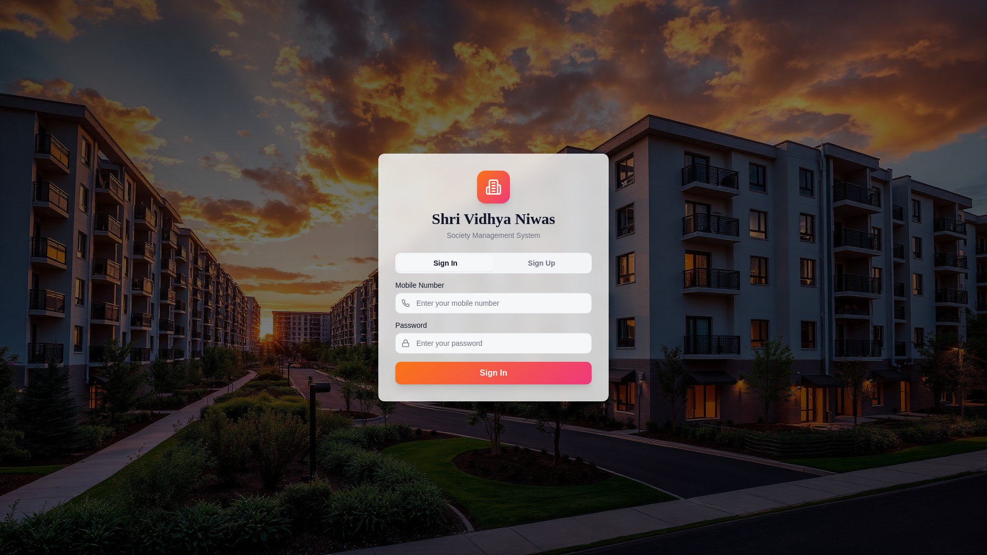 website screenshot of https://shrividhyaniwas.in/