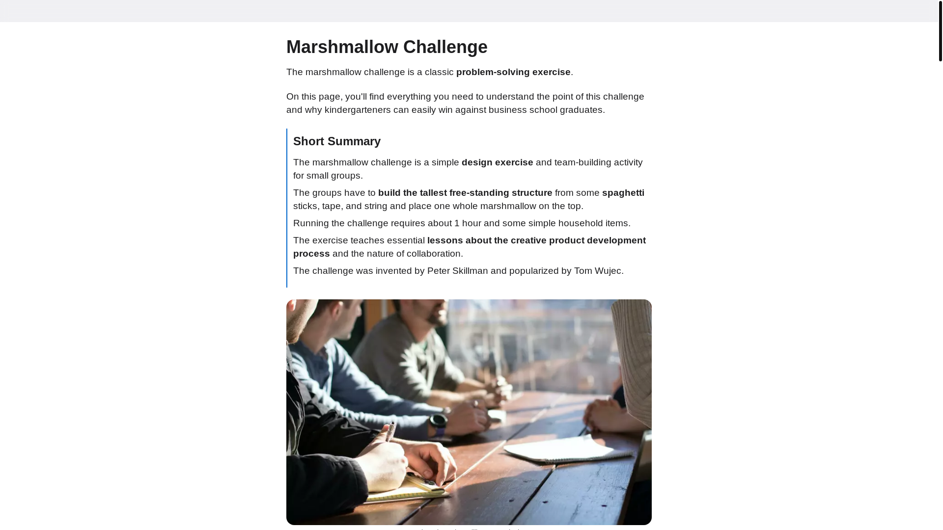 website screenshot of https://marshmallowchallengedotcom.pages.dev/