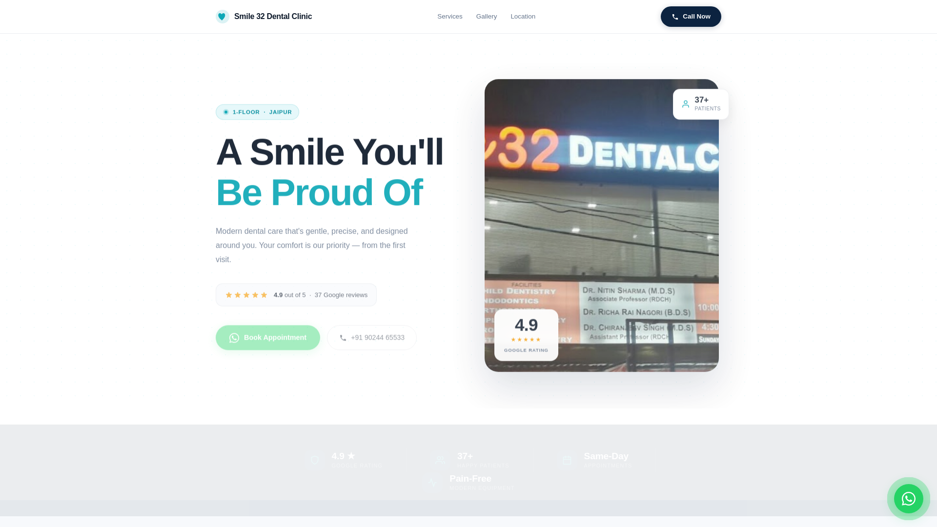 website screenshot of https://smile-32-dental-clinic-jaipur.pages.dev/