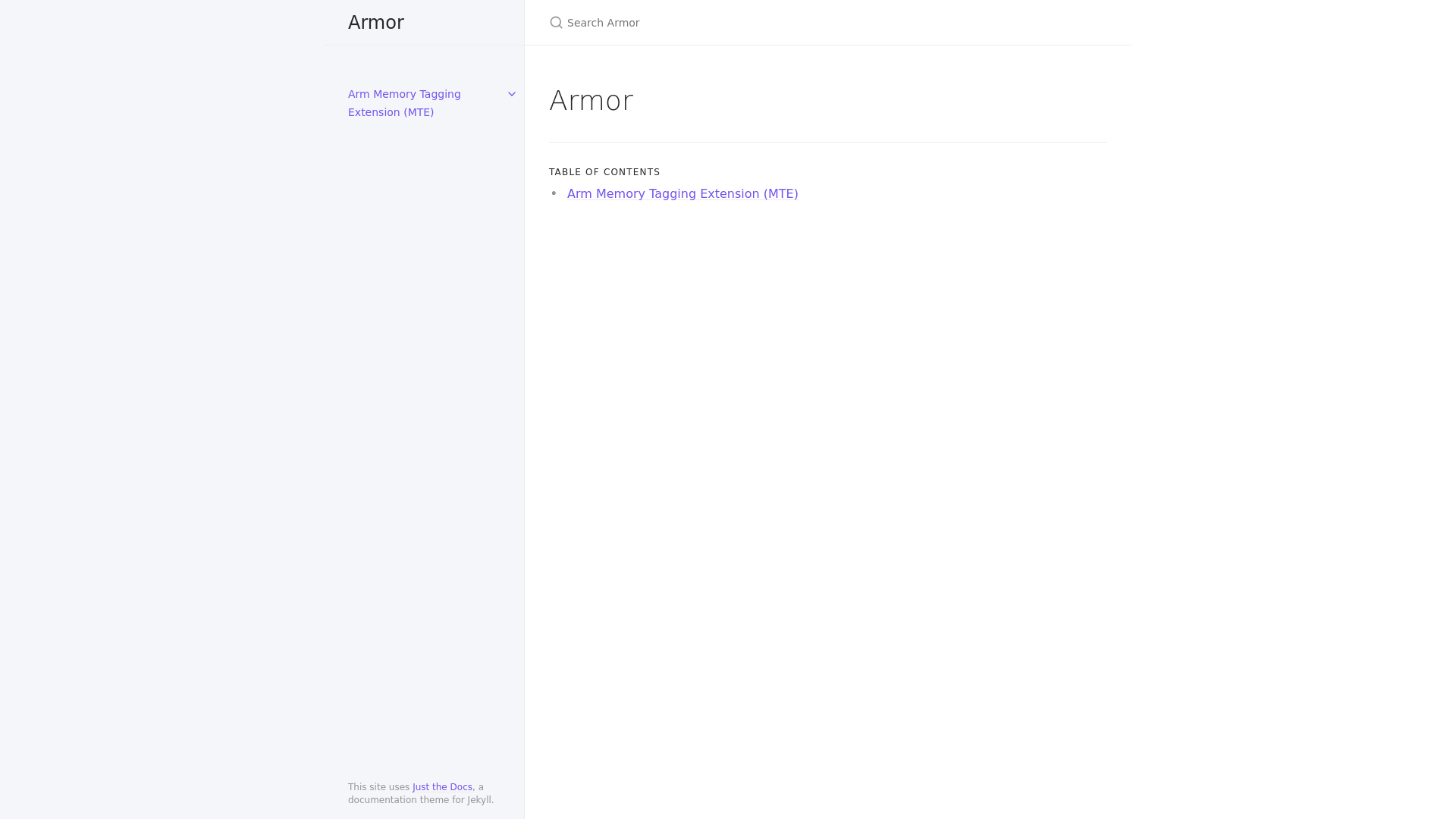 website screenshot of https://armorweb.pages.dev/