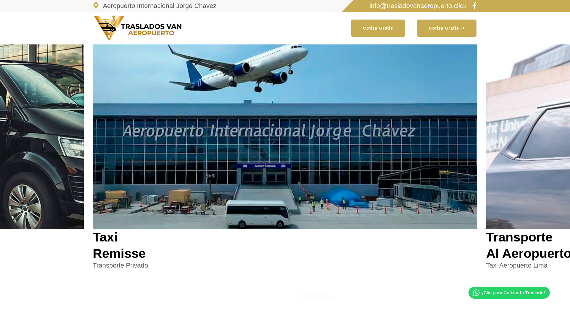 website screenshot of https://trasladovanaeropuerto.click