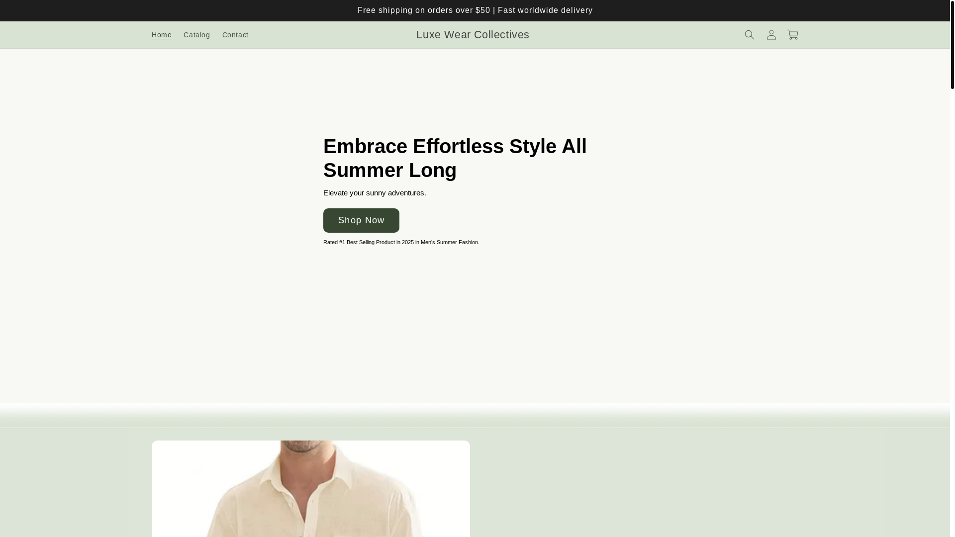 website screenshot of https://luxewearcollectives.com/