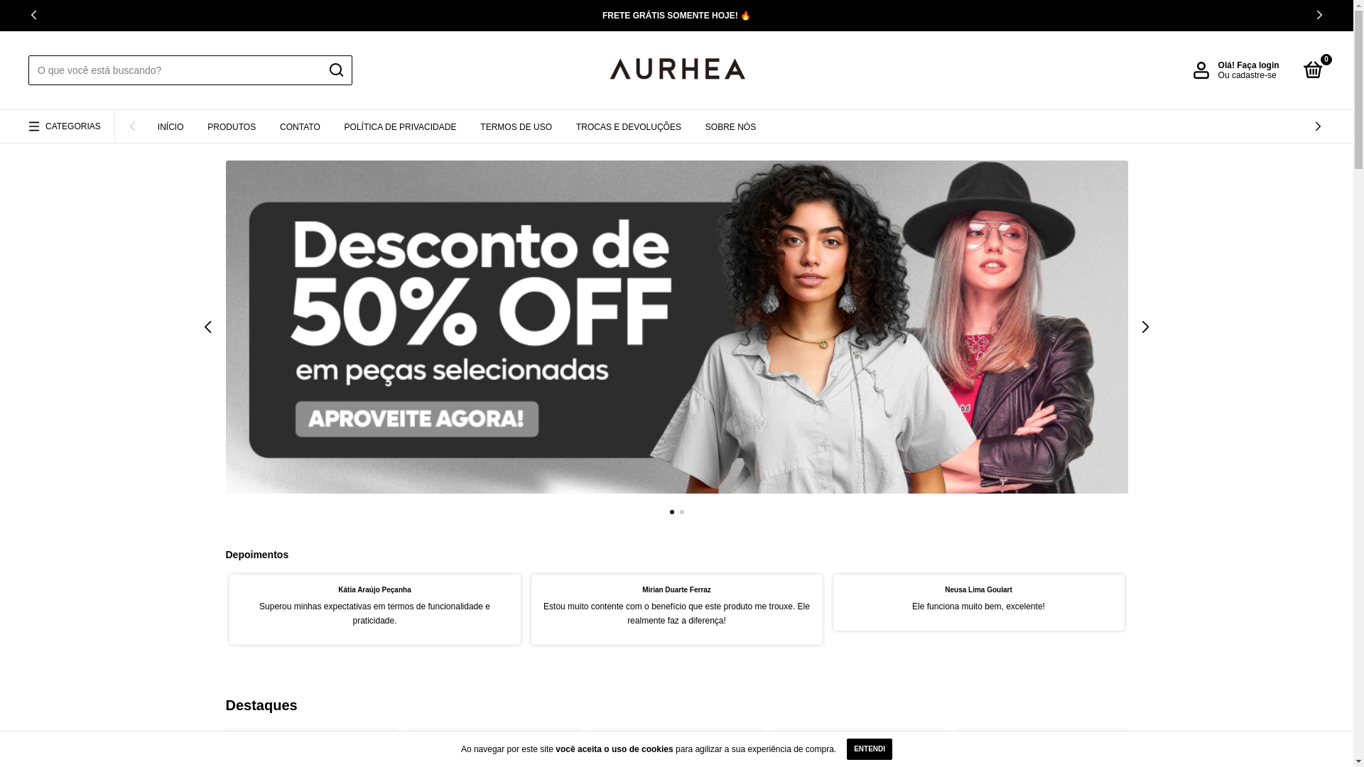website screenshot of https://aurhea.com.br/