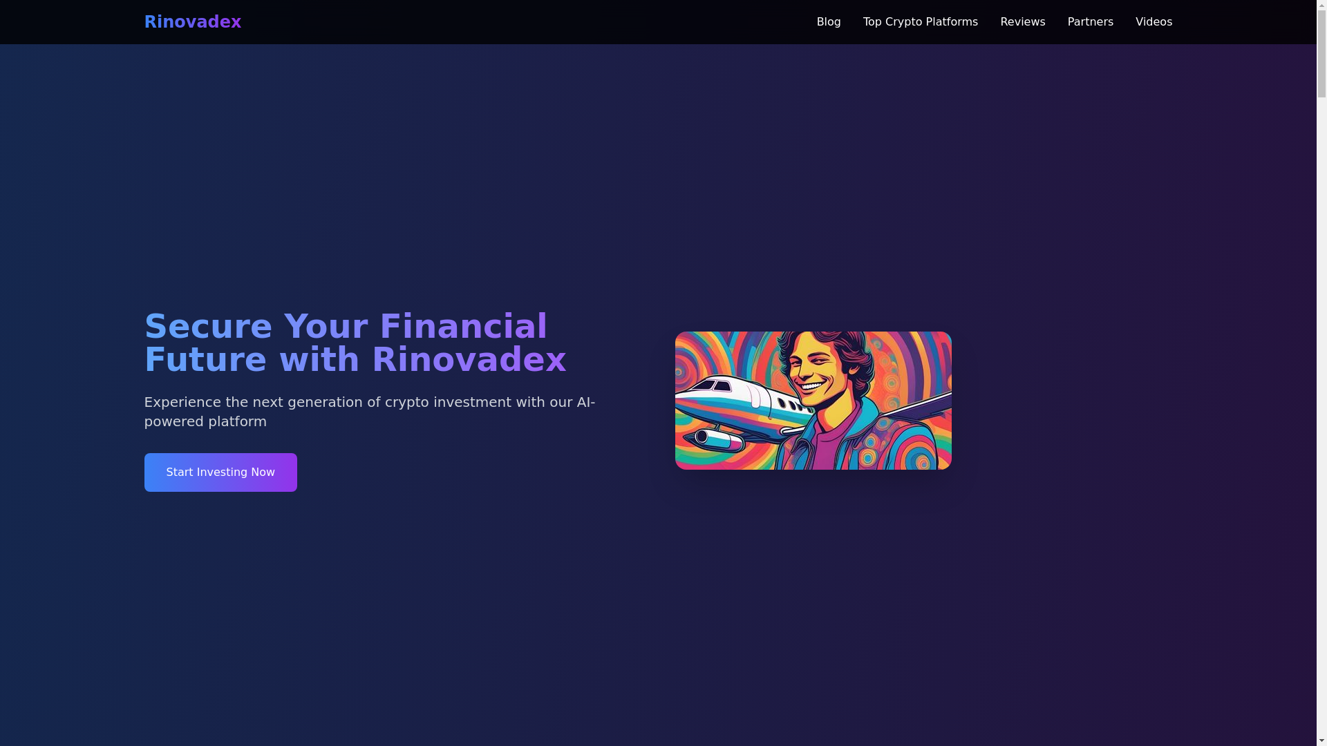 website screenshot of https://rinovadexapp.click/