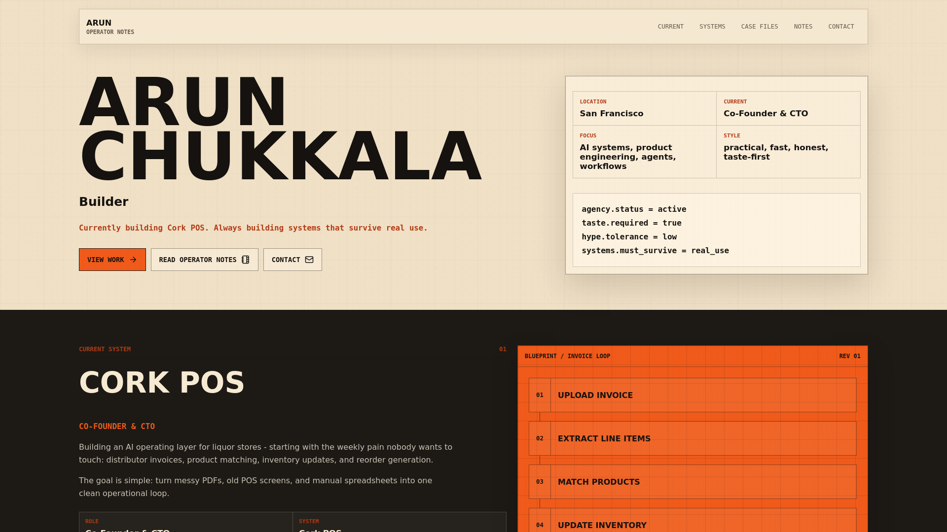 website screenshot of https://arun7.com/