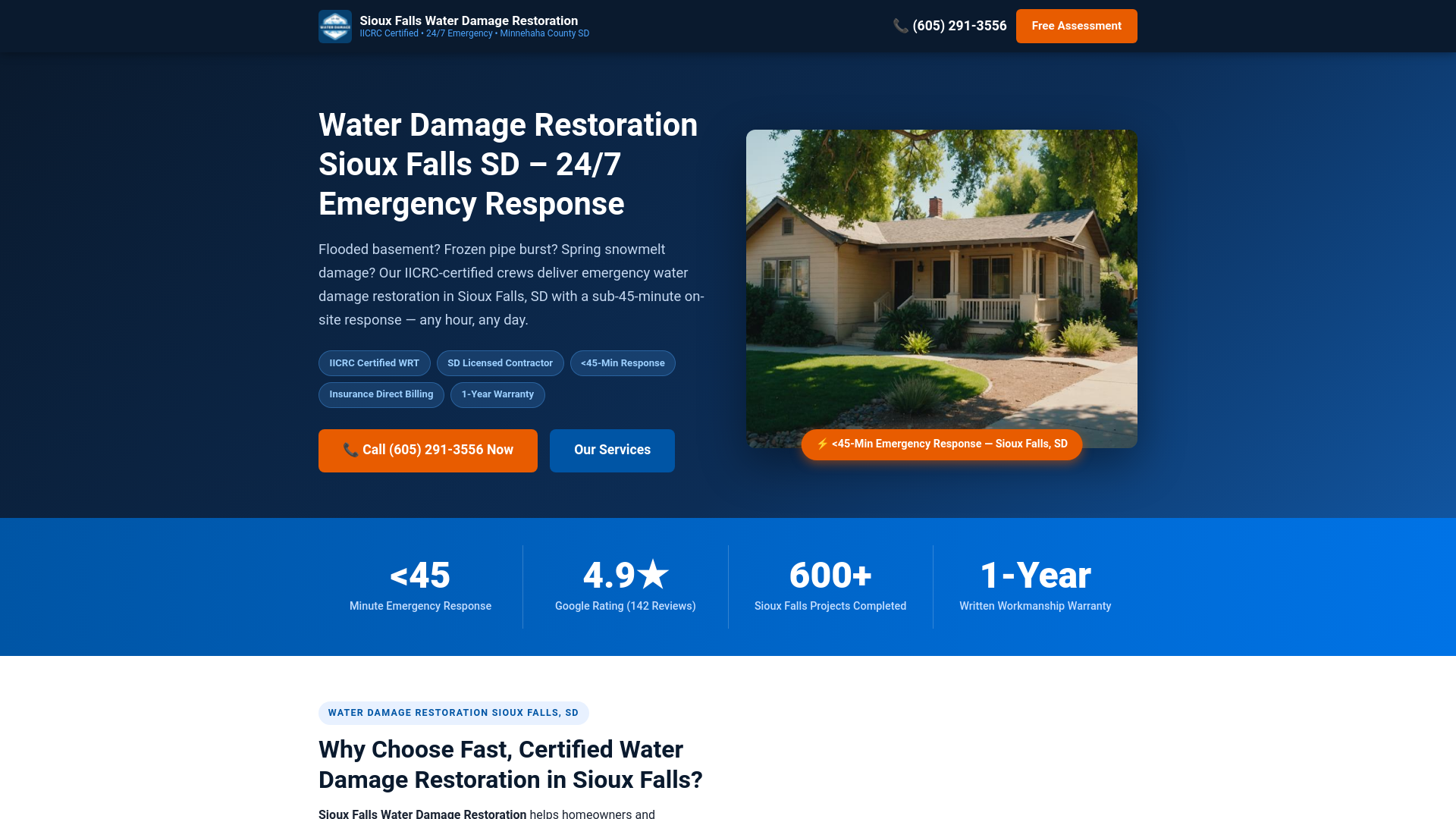website screenshot of https://waterdamagerestorationsiouxfallssd.pages.dev/