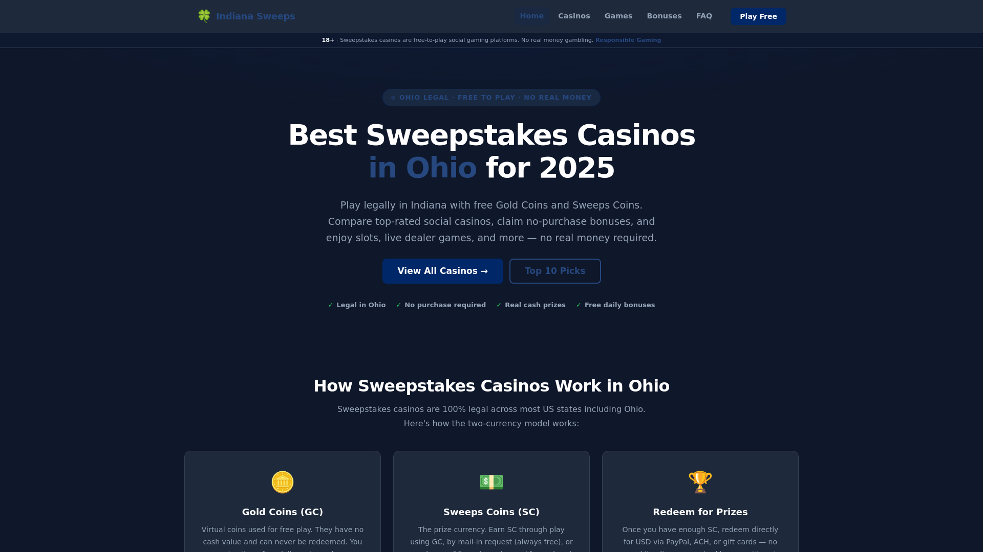 website screenshot of https://indianasweep.pages.dev/