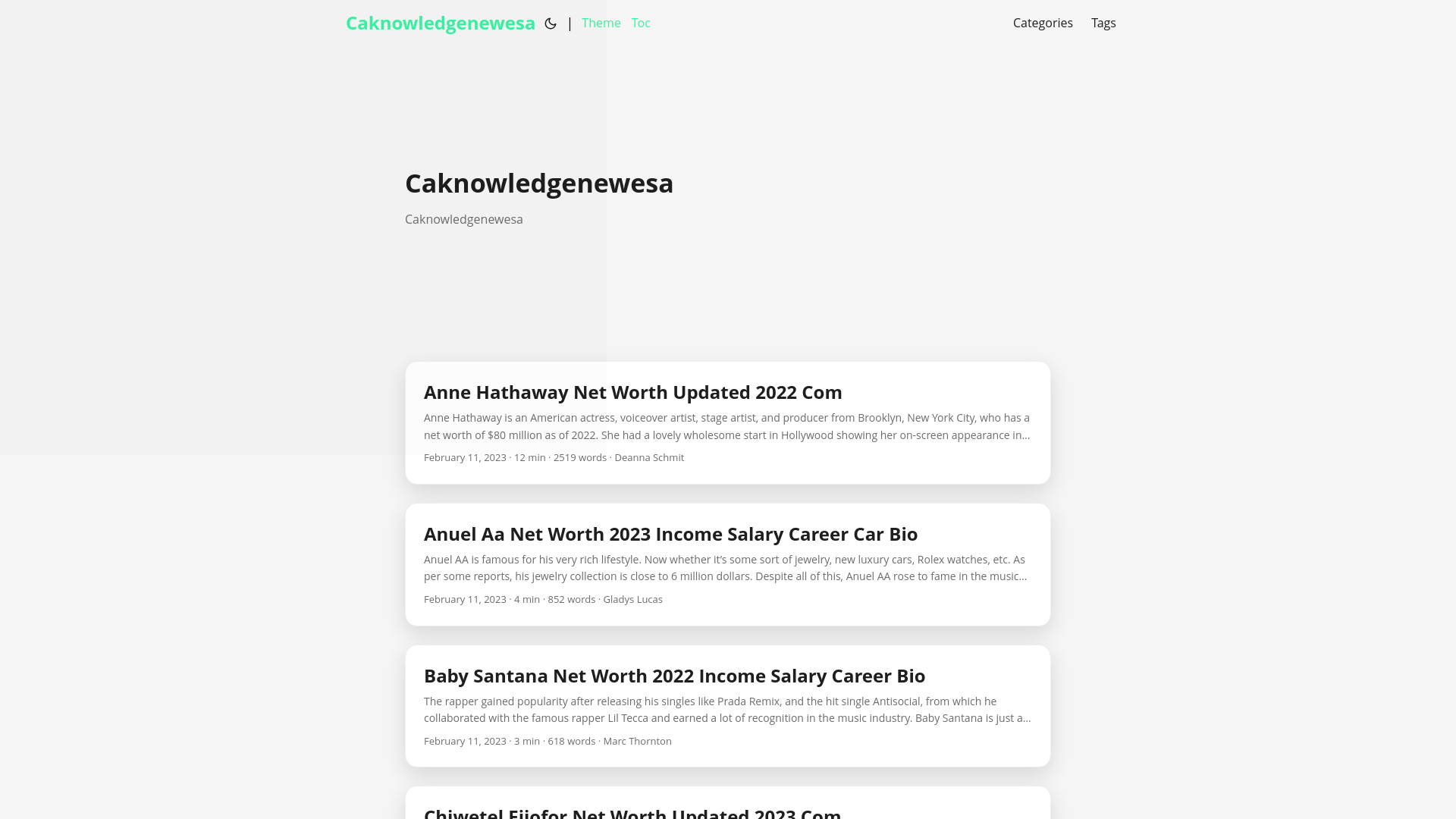 website screenshot of https://caknowledgenewesa.pages.dev/
