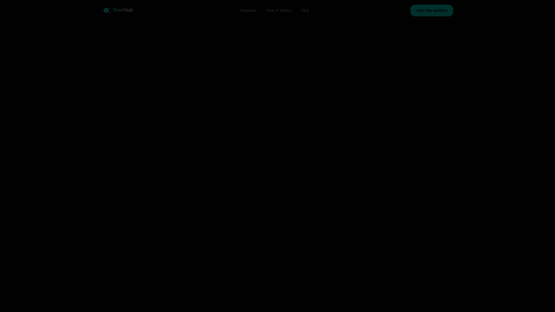 website screenshot of https://tealhub.app/