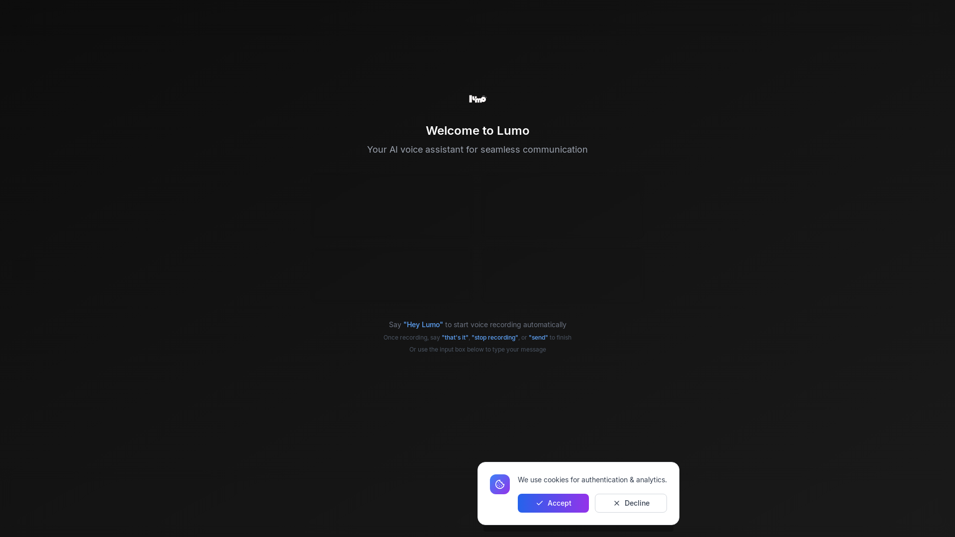 website screenshot of https://uselumo.xyz/