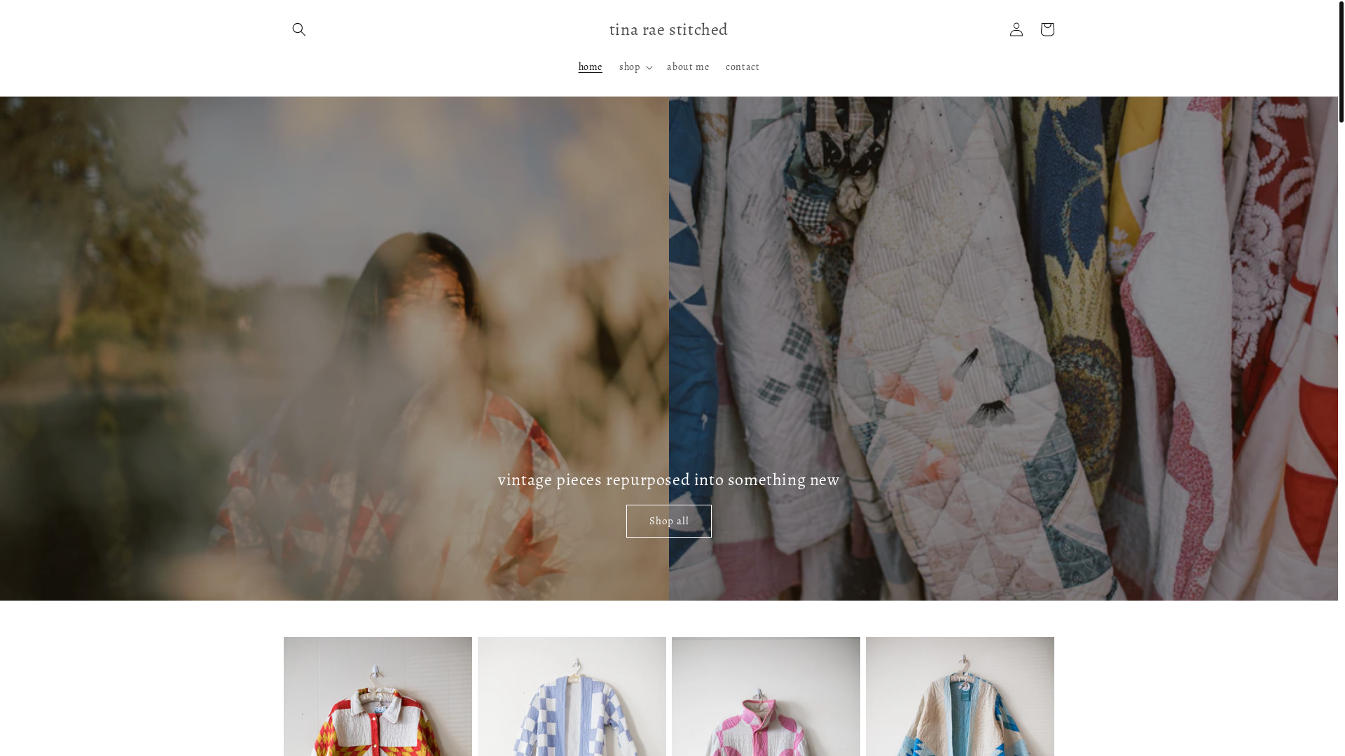 website screenshot of https://tinaraestitched.com/