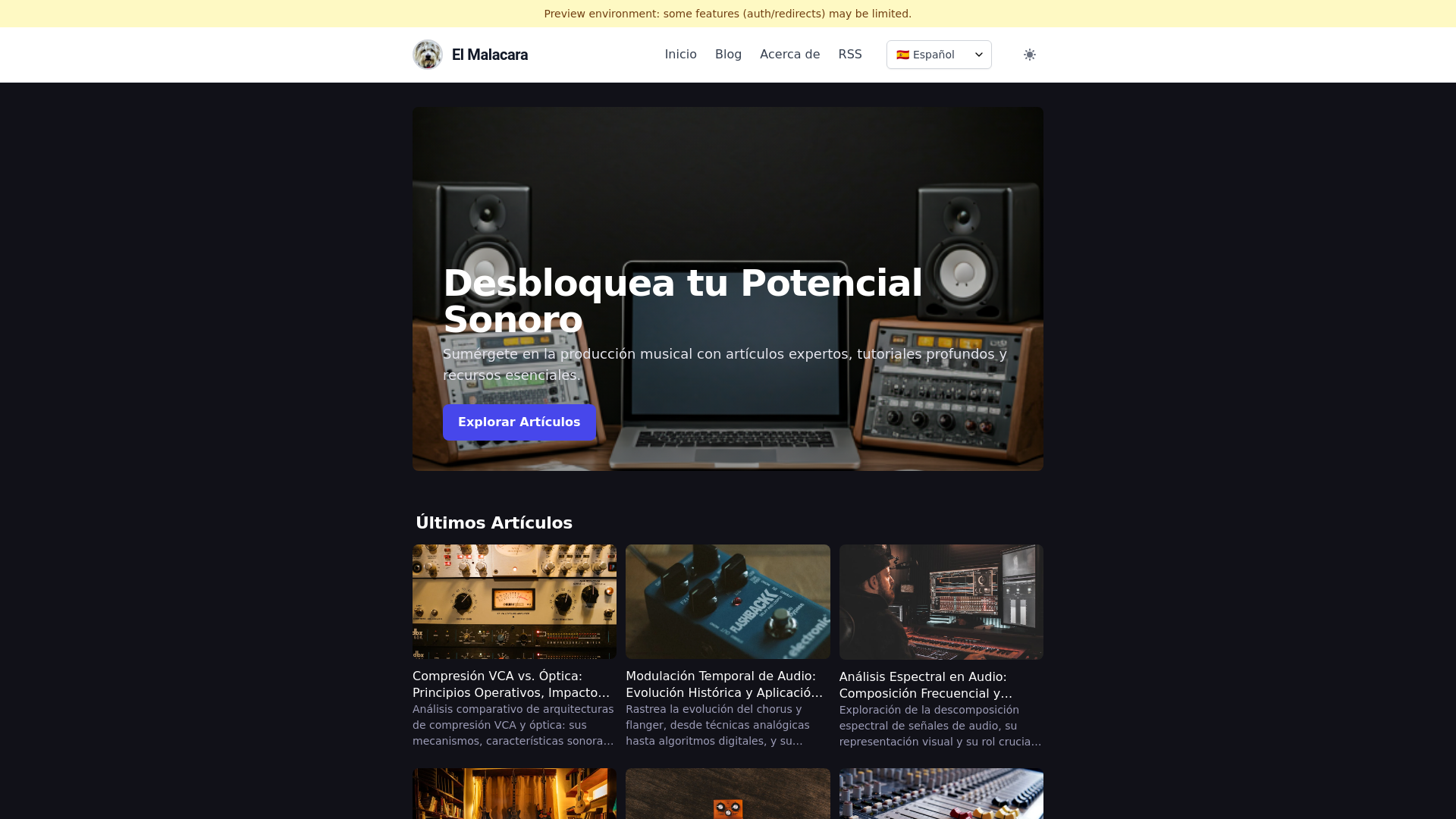 website screenshot of https://elmalacara-blog.pages.dev/