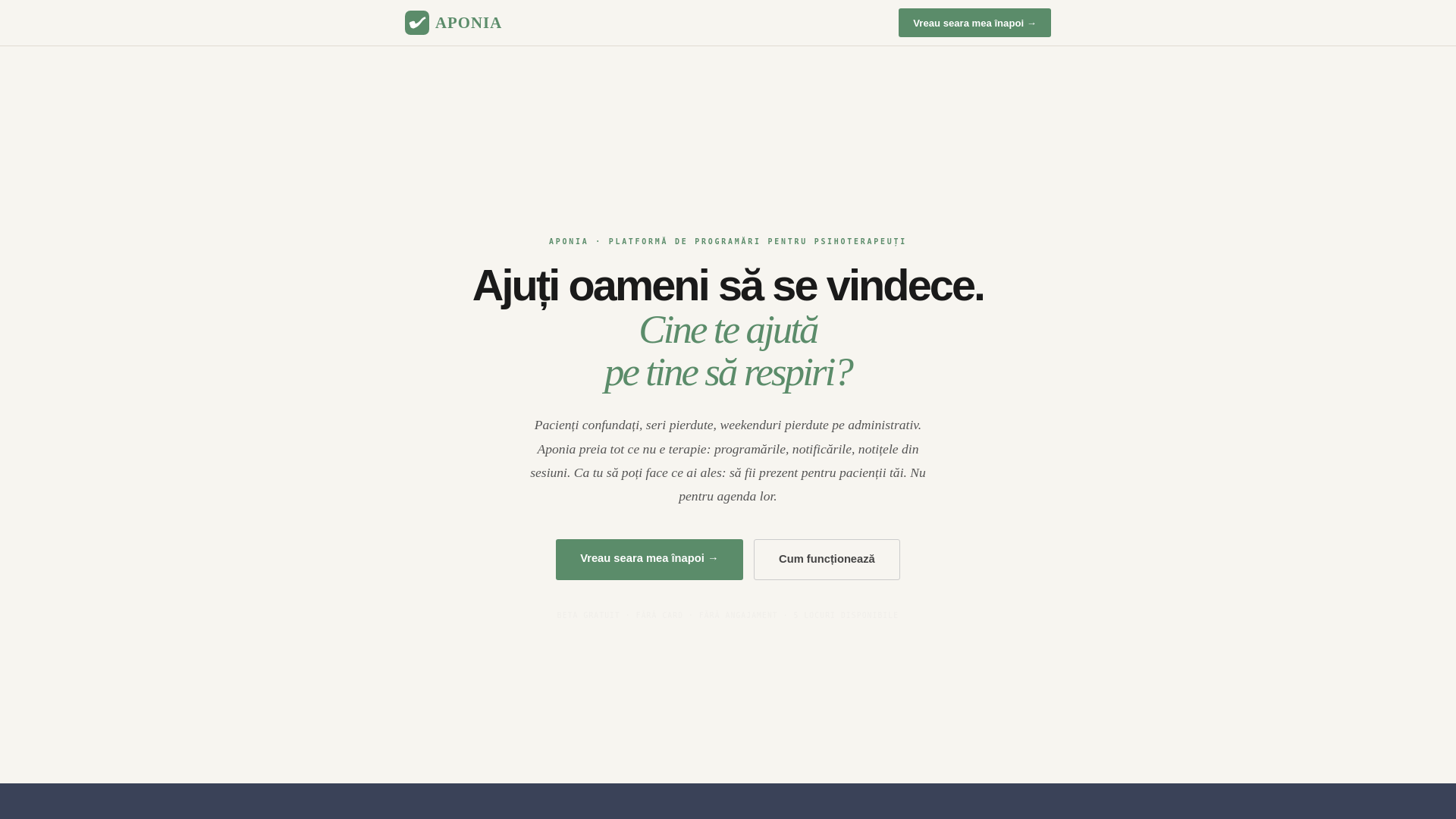 website screenshot of https://aponia.ro/