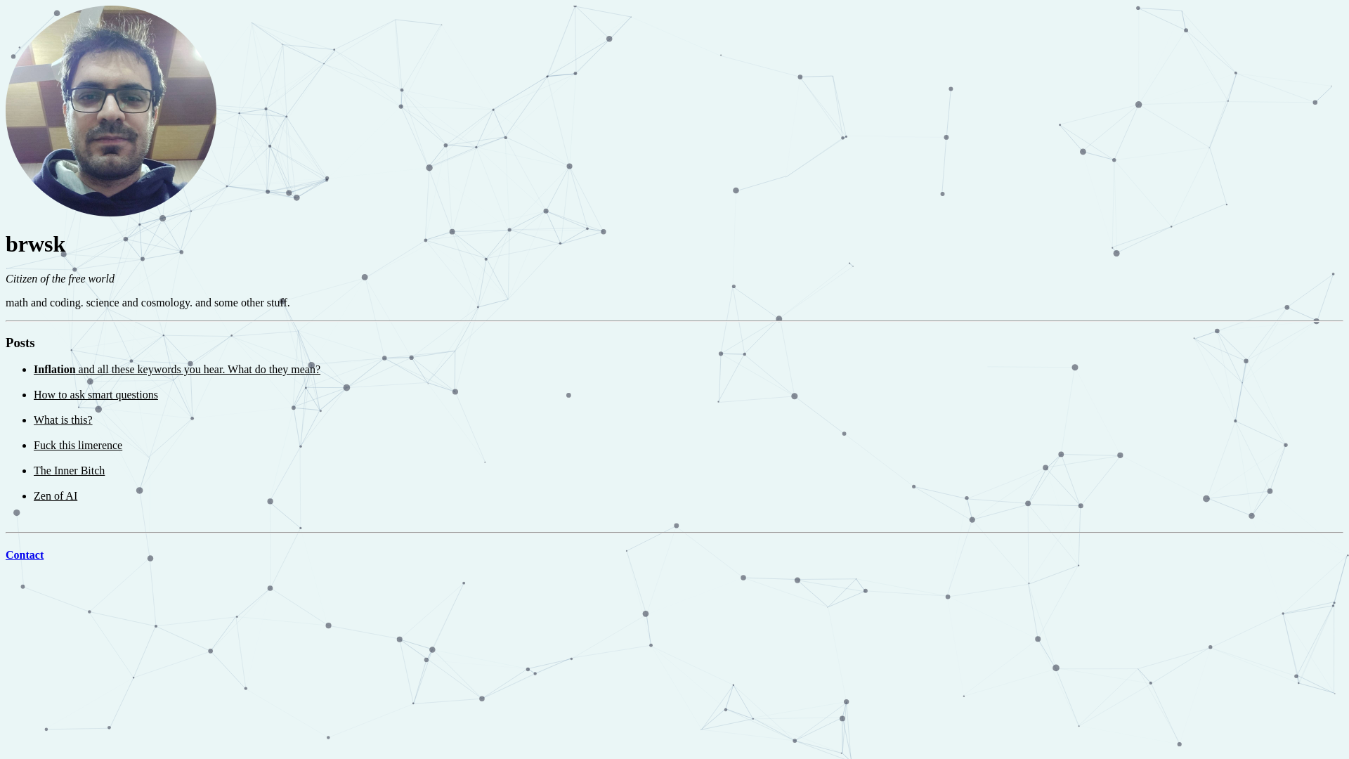 website screenshot of https://brwsk.space/