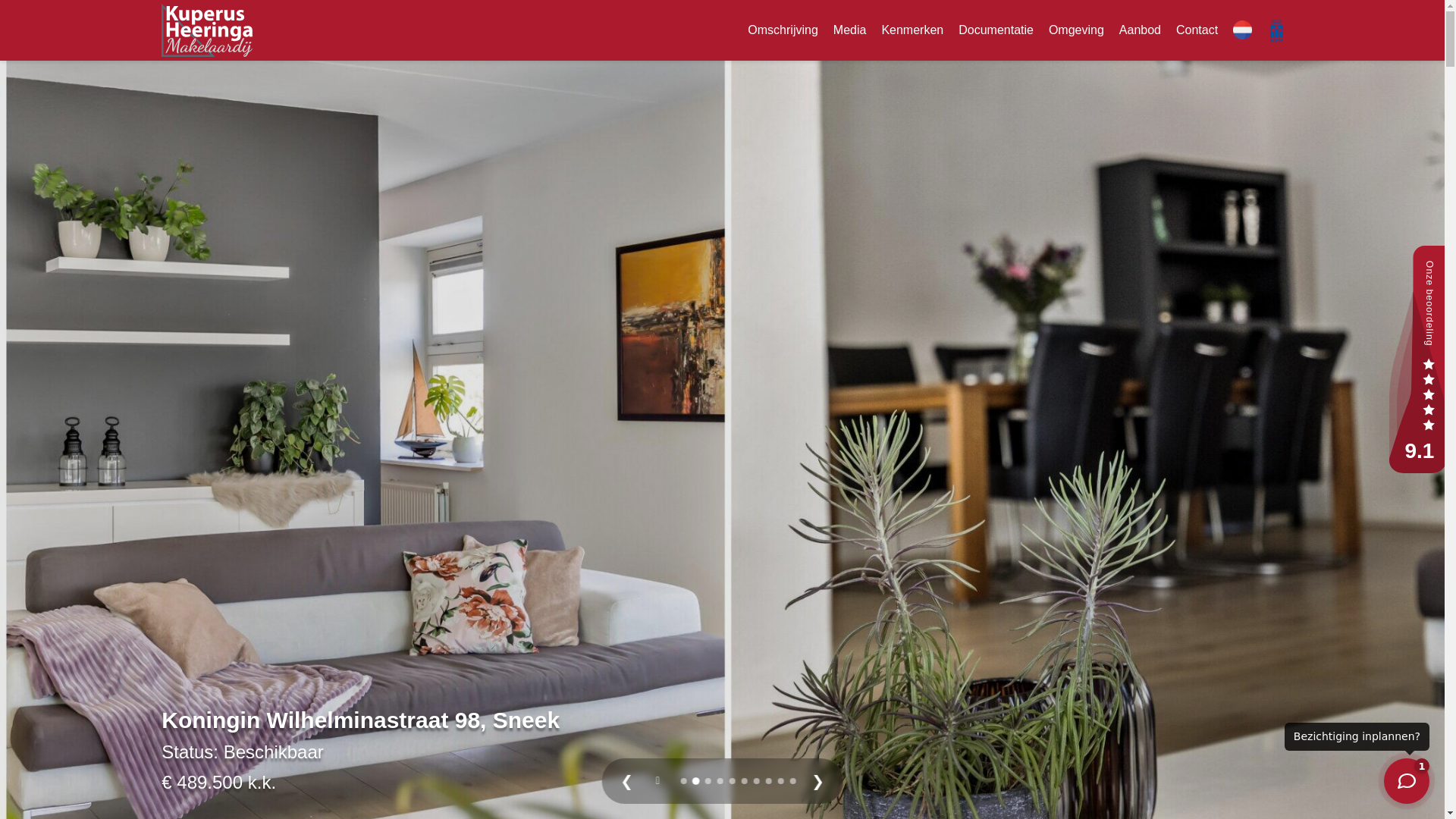 website screenshot of https://koninginwilhelminastraat98.nl/