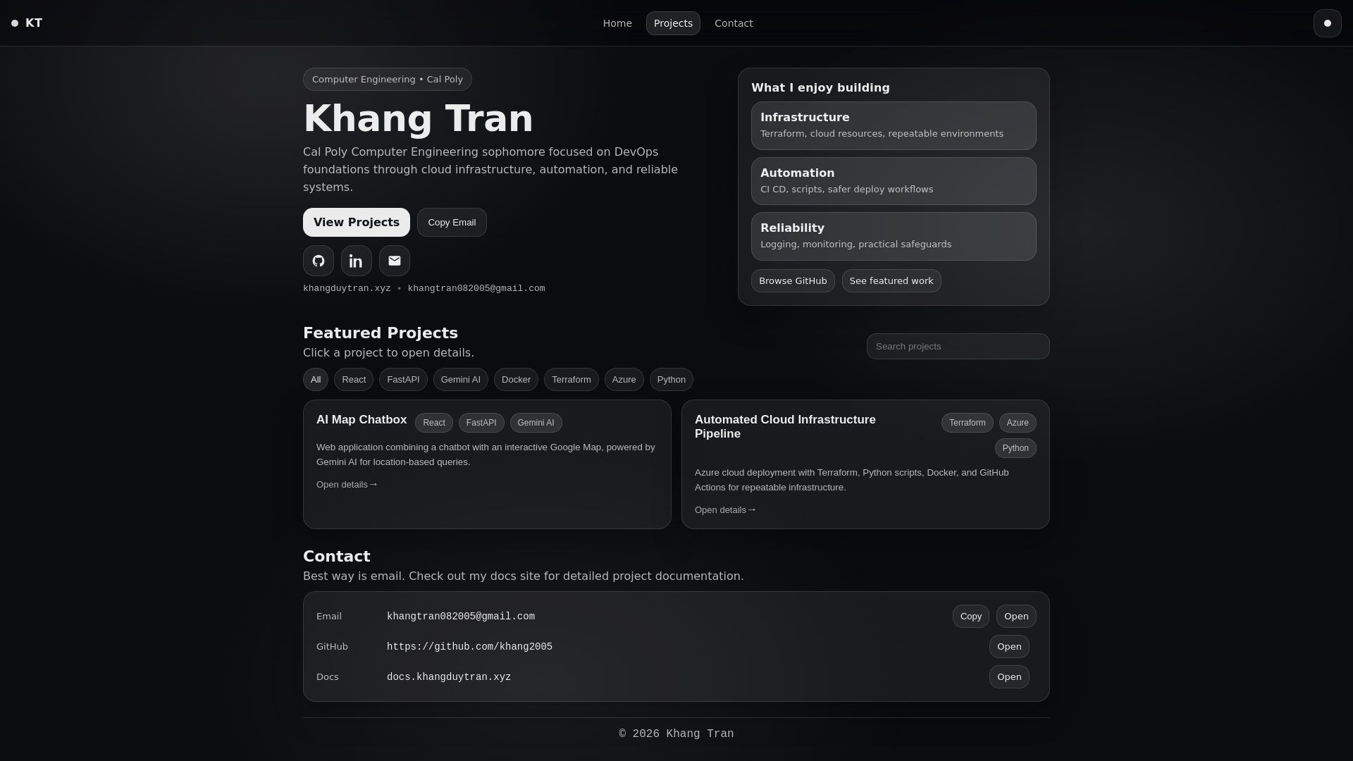 website screenshot of https://khangduytran.pages.dev/