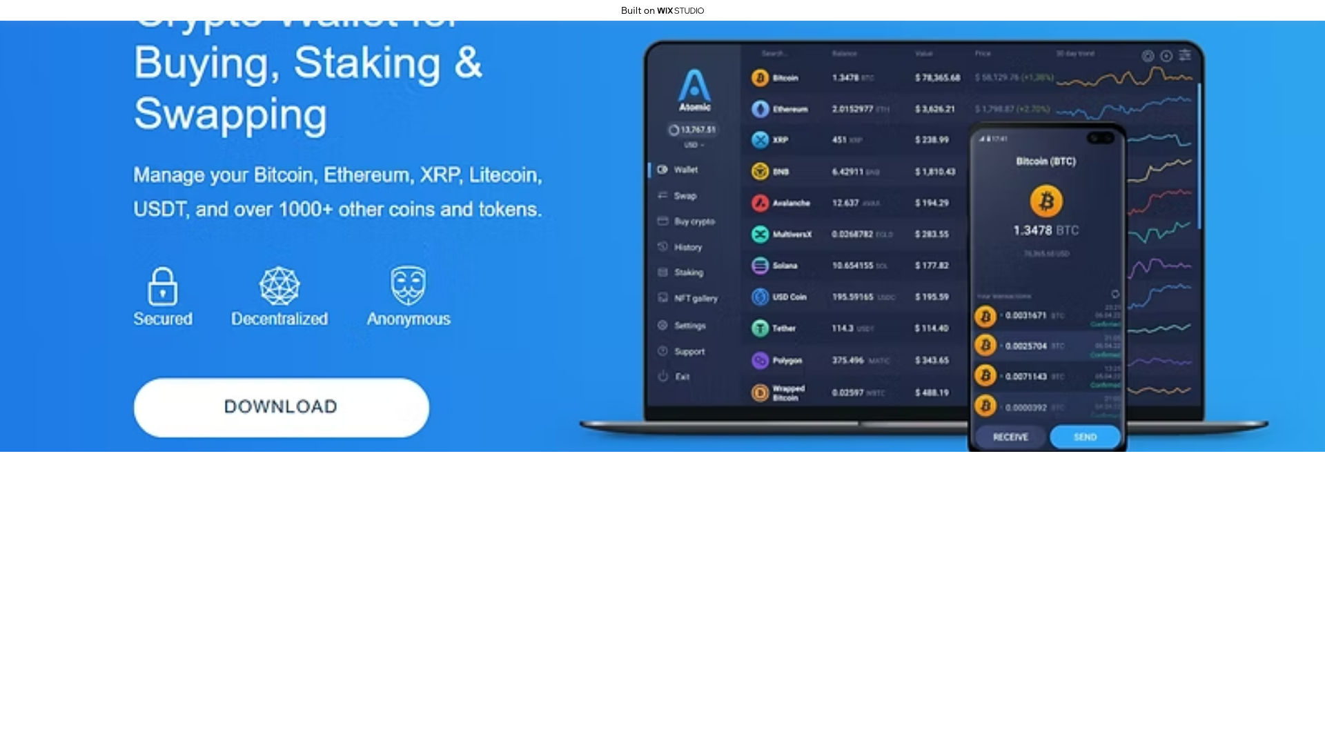 website screenshot of https://hub-atomicc.wixstudio.com/en-us