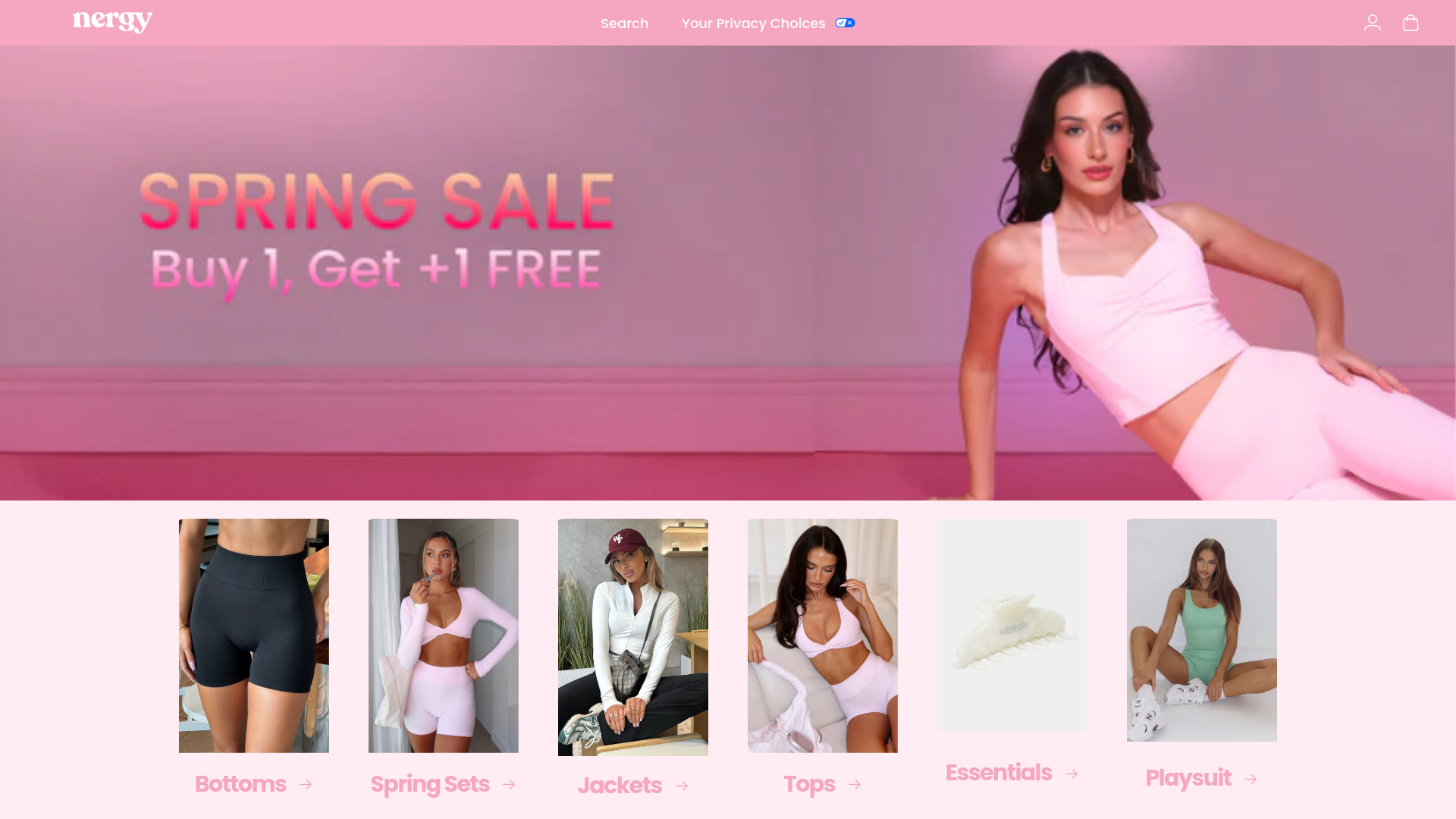 website screenshot of https://nergystore.com