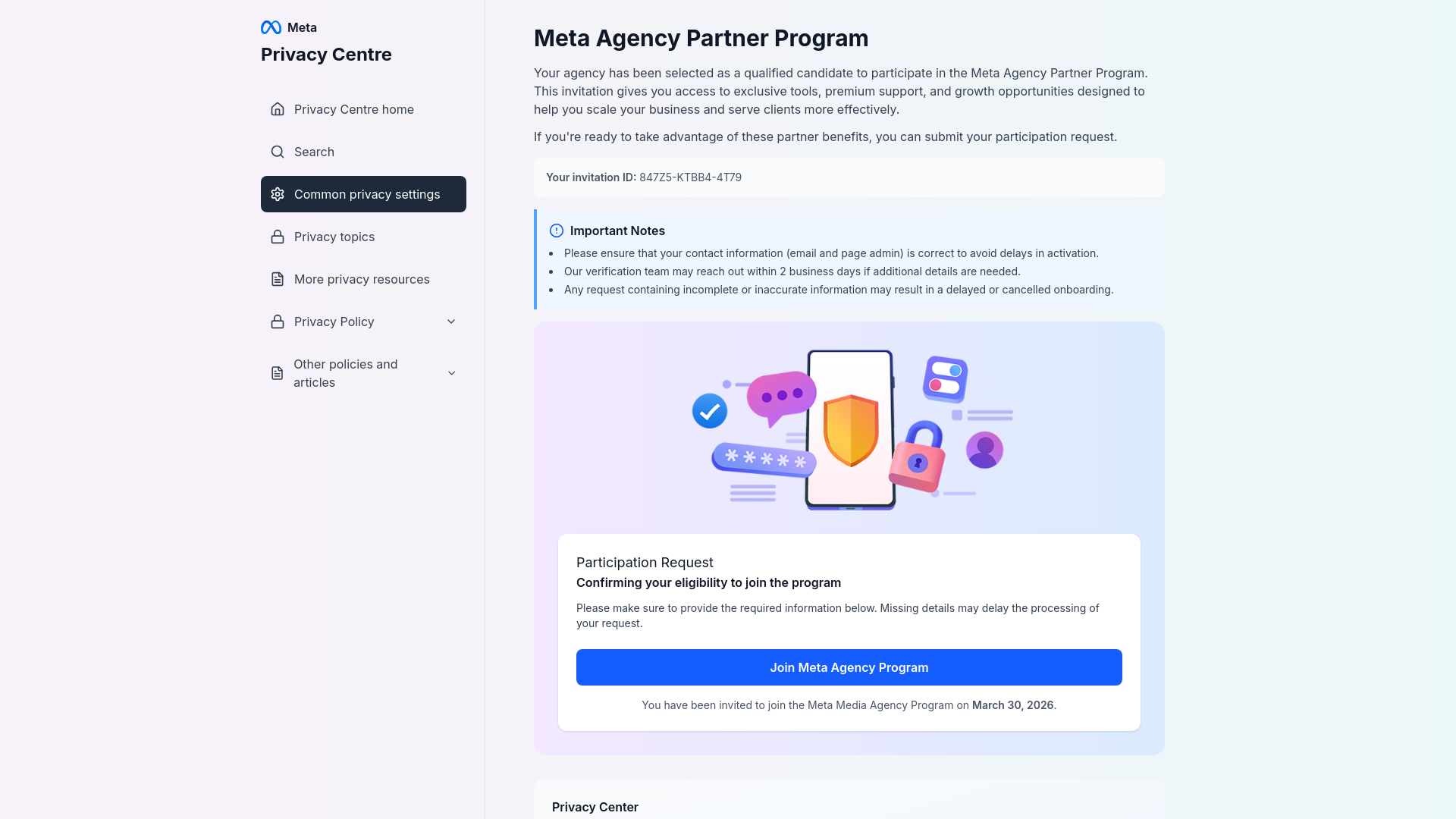 website screenshot of https://checked.ads-program-agency.com