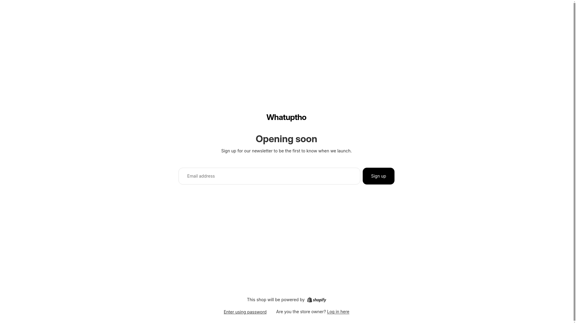 website screenshot of https://whatuptho.shop/