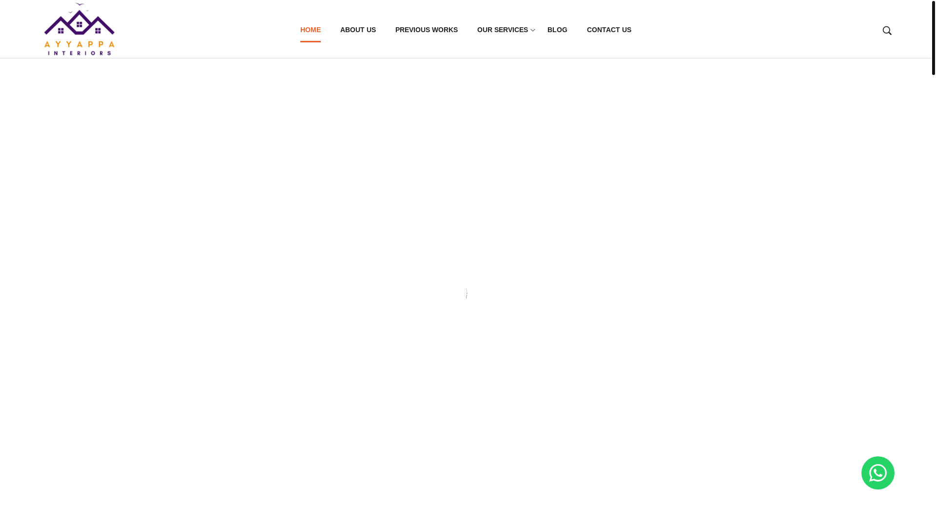 website screenshot of https://ayyappainteriors.com/