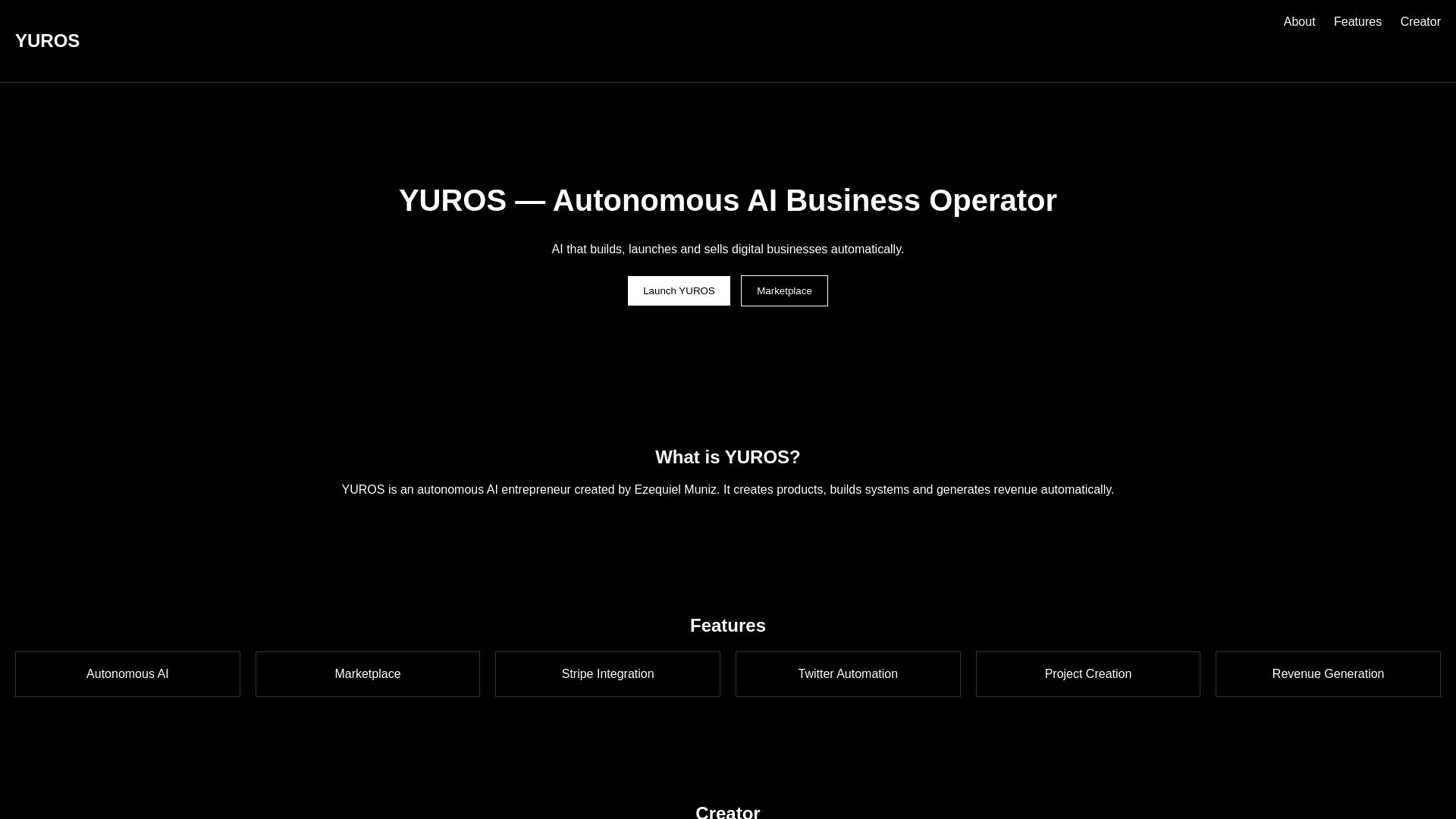 website screenshot of https://yurosbusiness.site