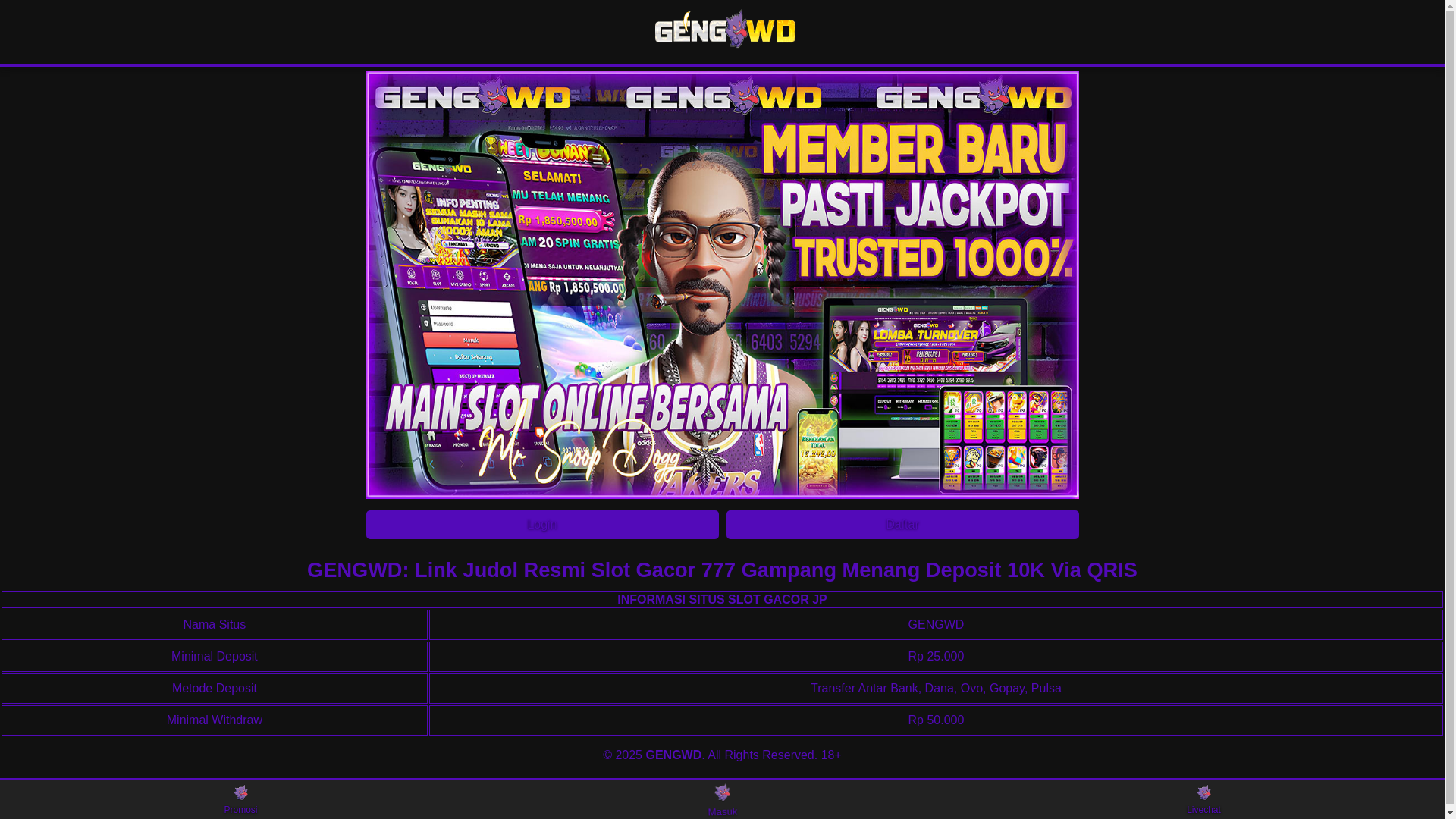 website screenshot of https://gengtstasari.pages.dev/