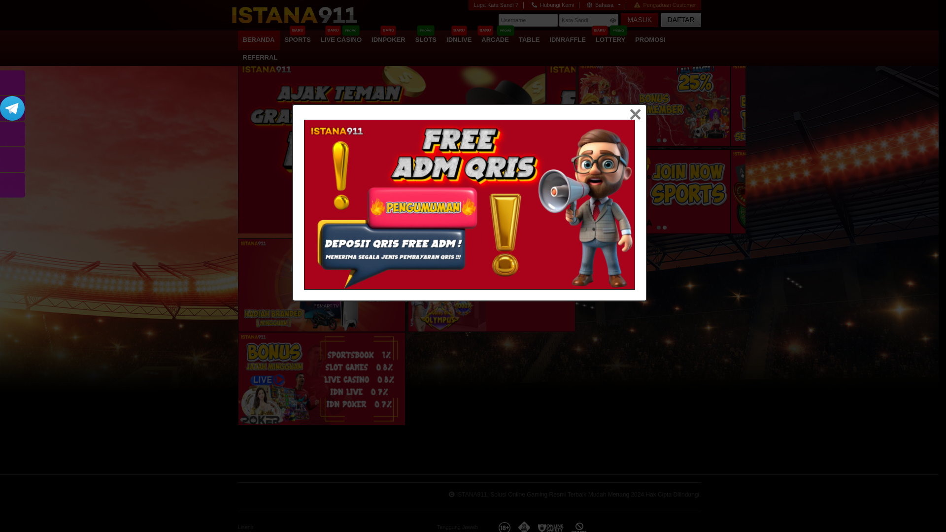 website screenshot of https://istana911bn.com/