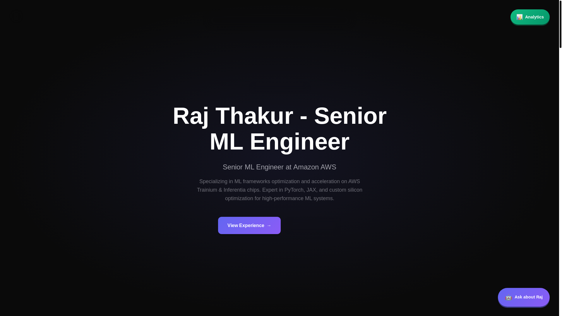 website screenshot of https://rajthakur.dev/