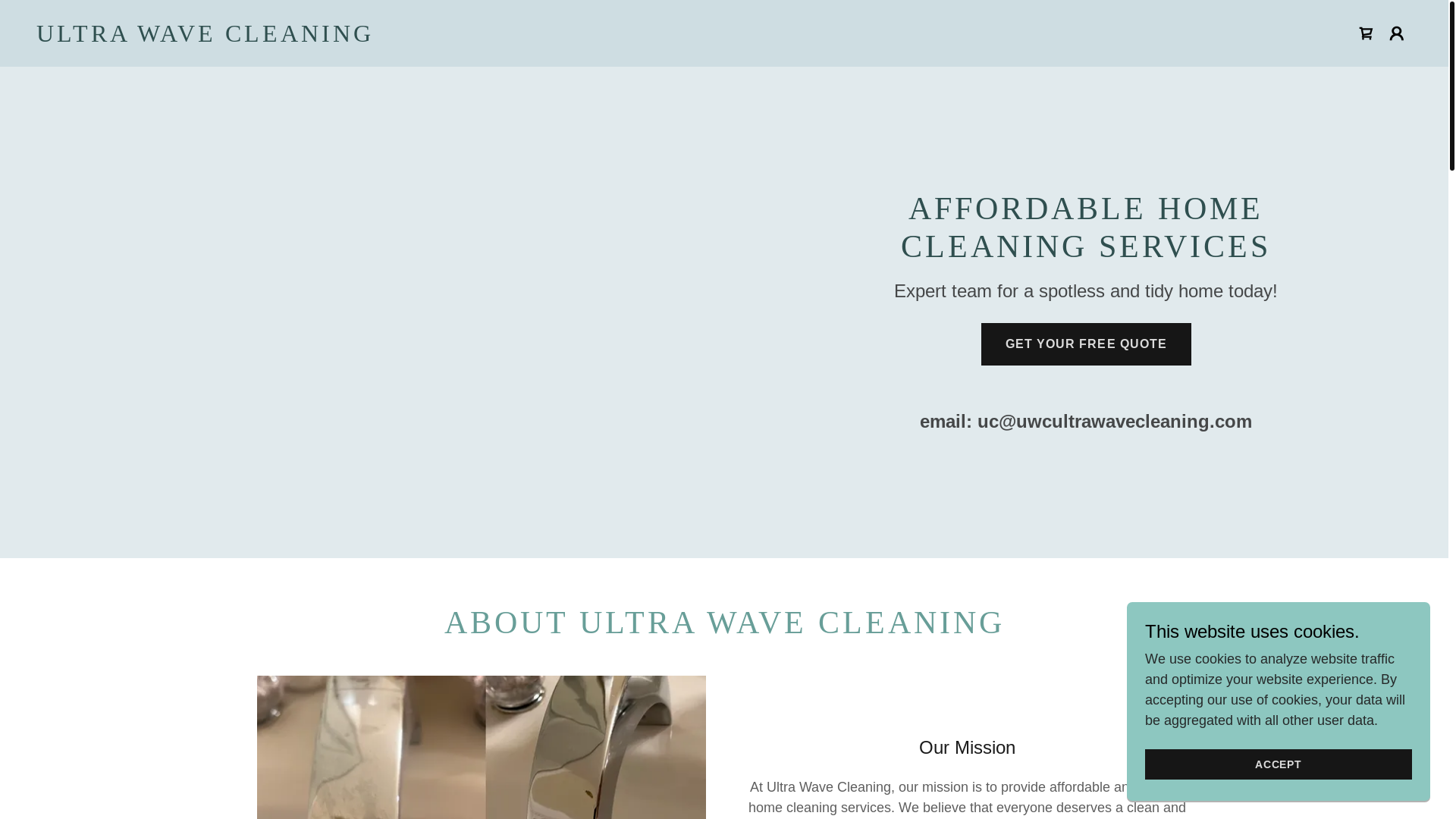 website screenshot of https://uwcultrawavecleaning.com/