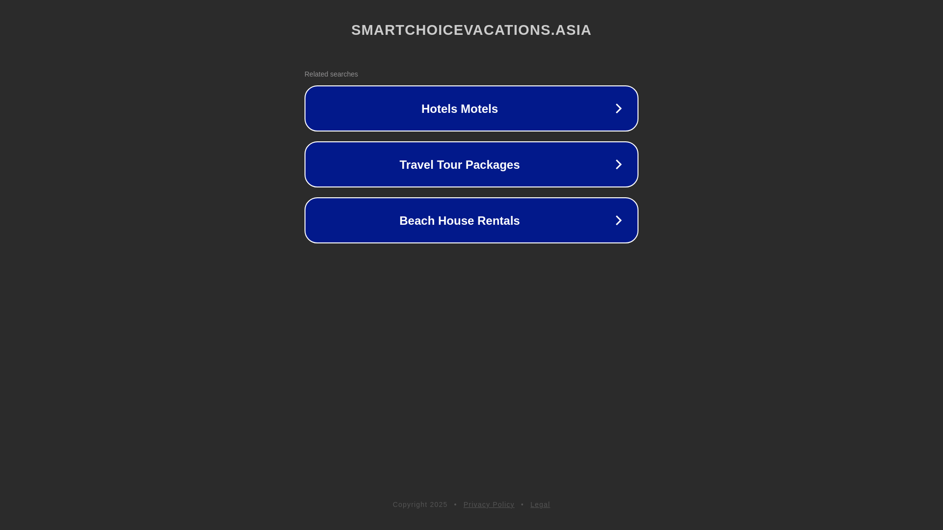 website screenshot of https://smartchoicevacations.asia/