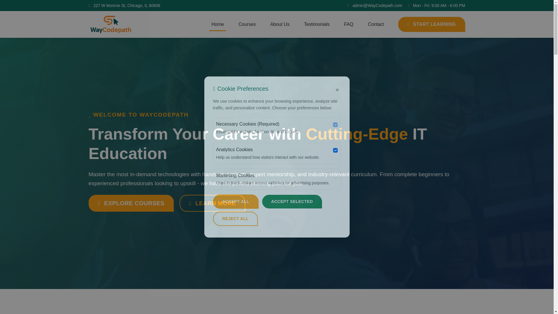 website screenshot of https://waycodepath.com/