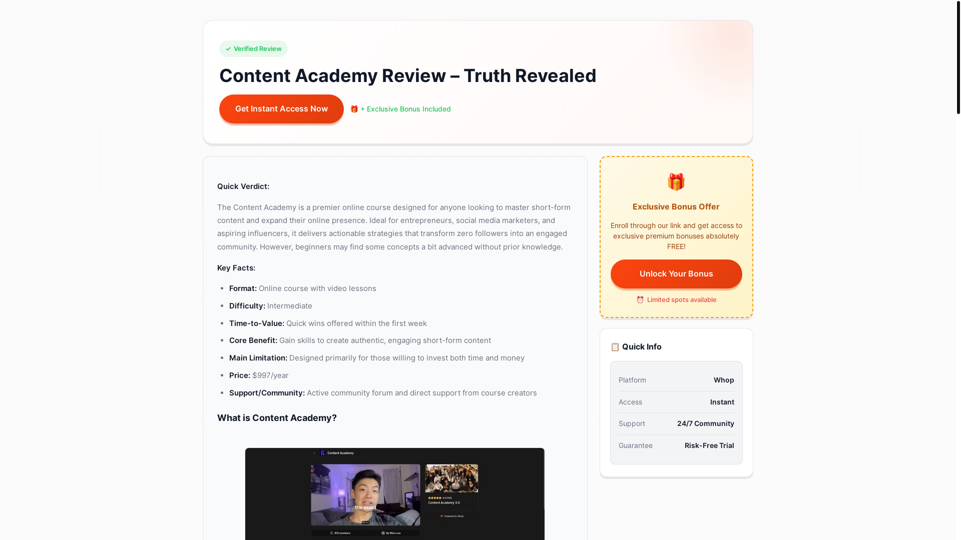 website screenshot of https://content-academy-review.pages.dev/