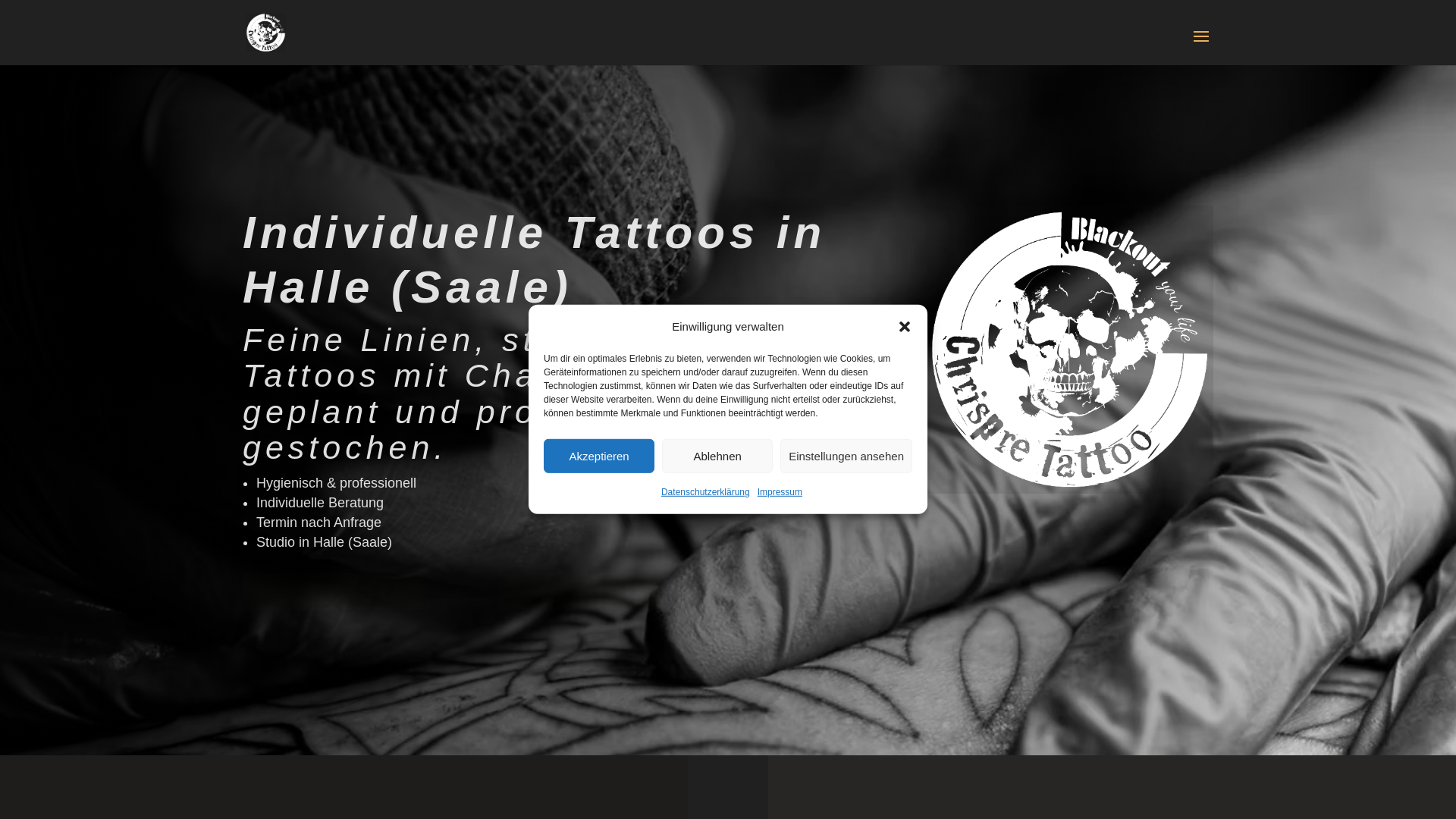 website screenshot of https://tattoo-halle-saale.de