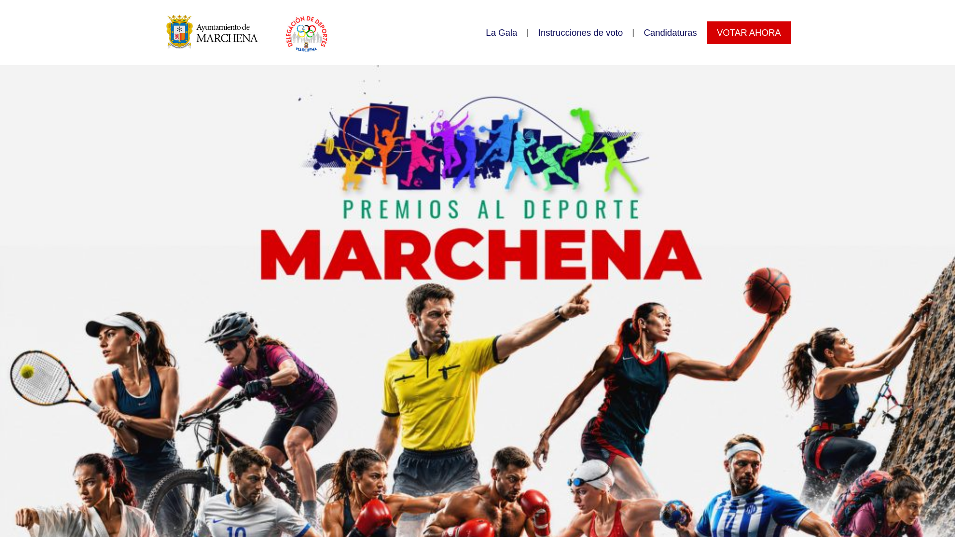 website screenshot of https://galadeportemarchena.es/