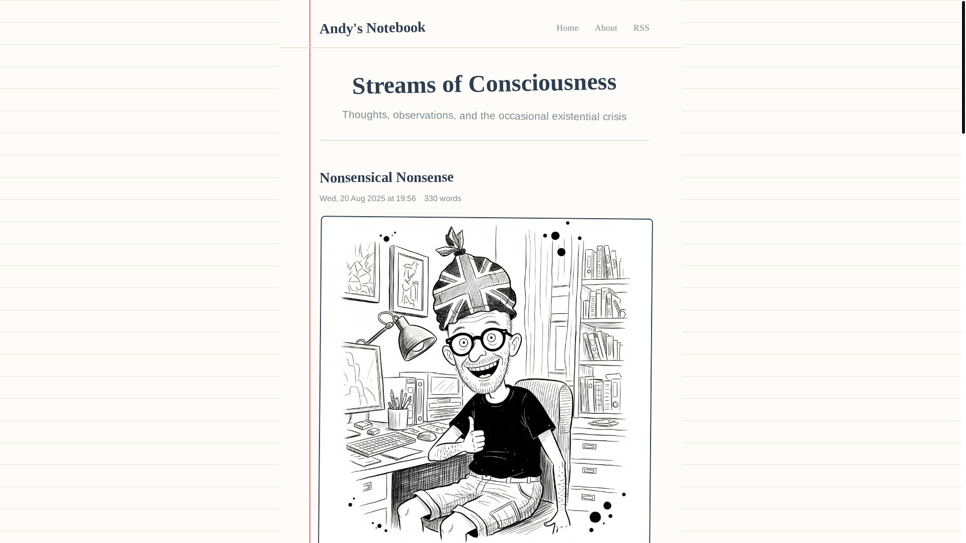 website screenshot of https://andysnotebook.blog/