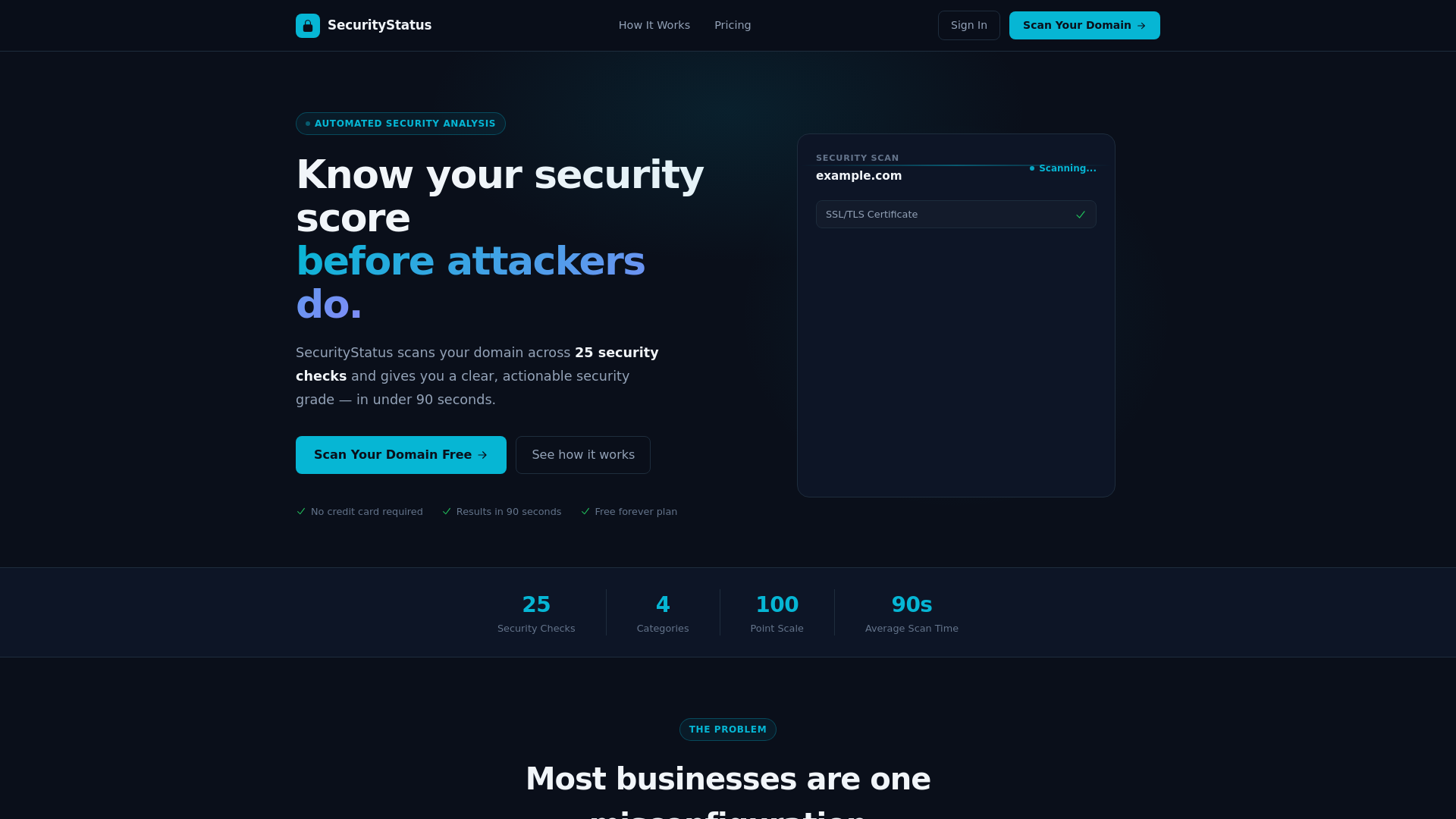 website screenshot of https://securitystatus-landing.pages.dev/