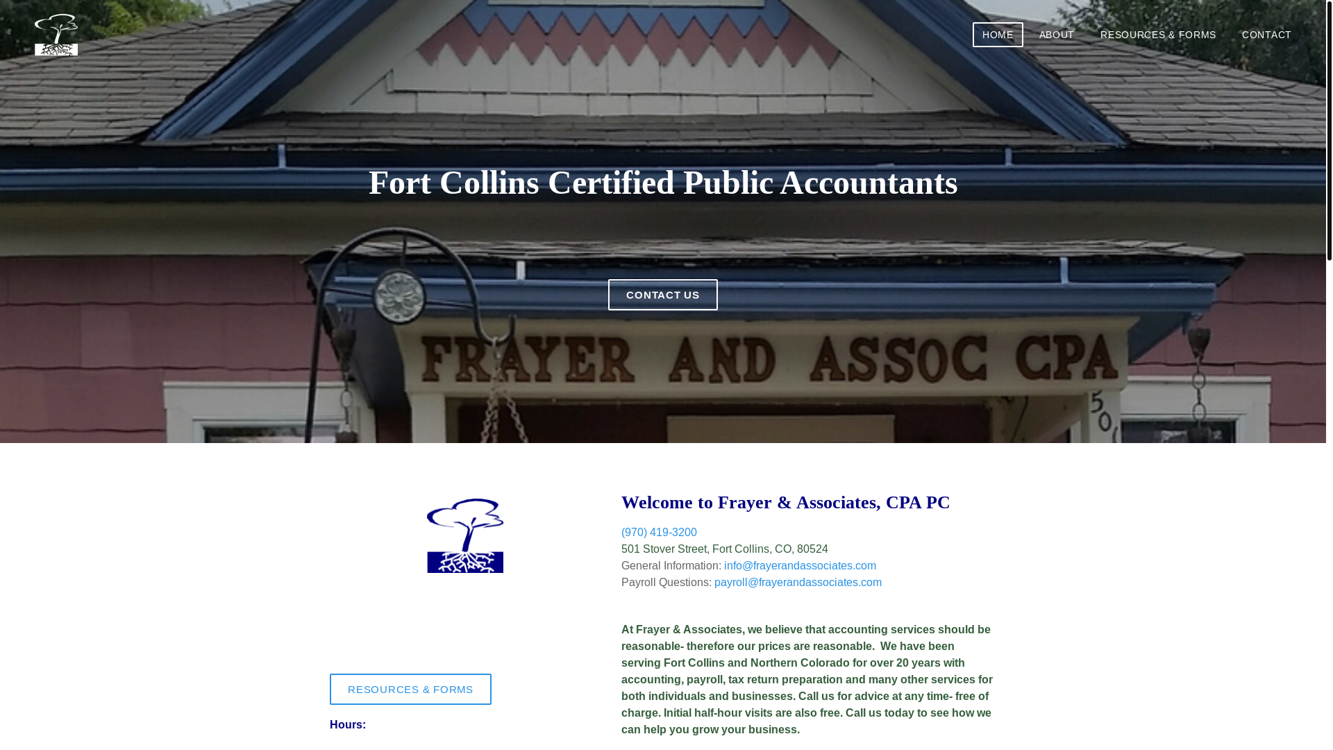 website screenshot of https://frayerandassociatesinc.com/