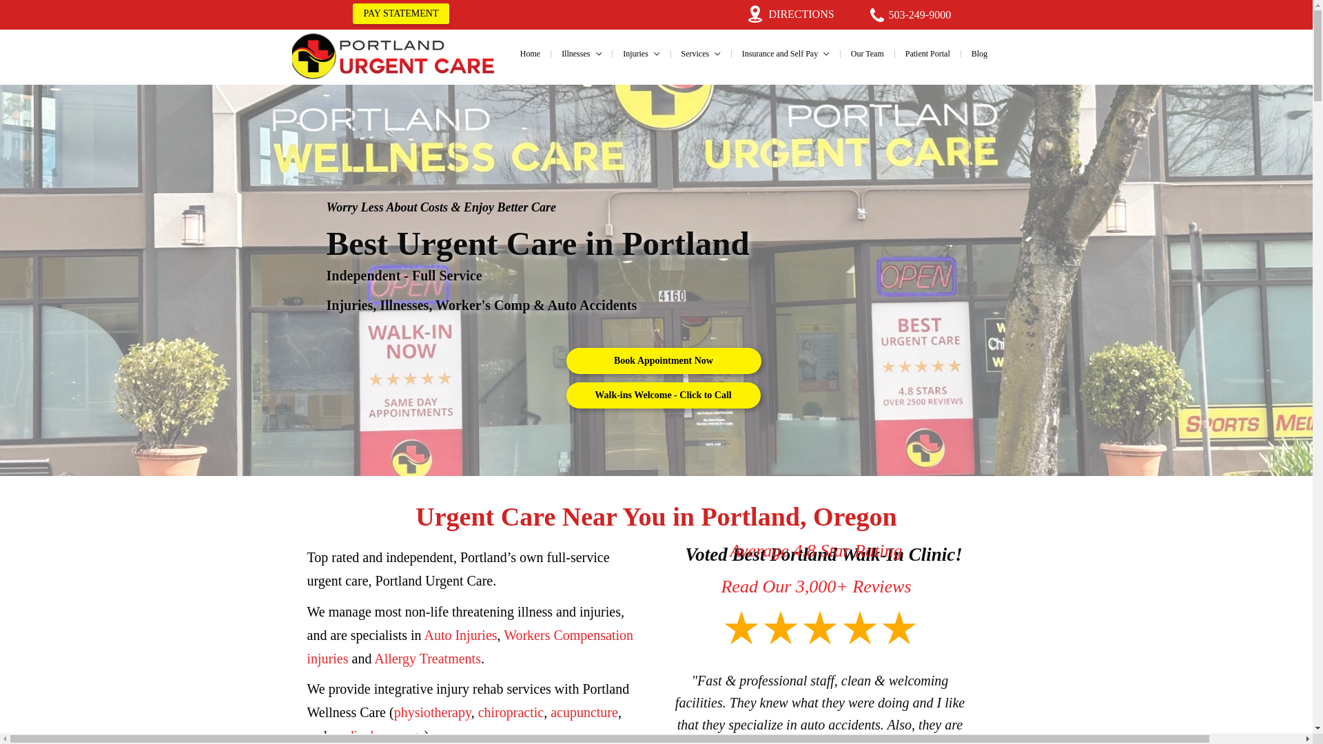 website screenshot of https://portlandurgentcare.pharmacy/