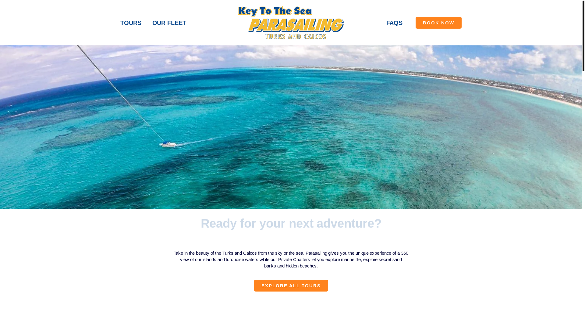website screenshot of https://keytotheseacharters.com/