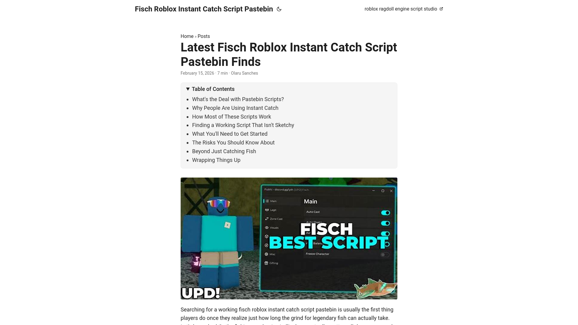 website screenshot of https://fisch-roblox-instant-catch-script-pastebin.pages.dev/