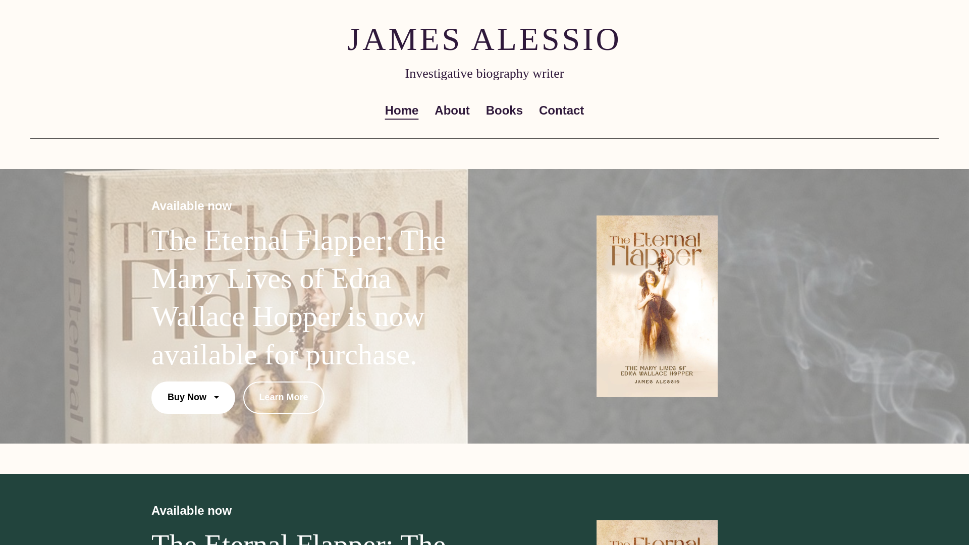 website screenshot of https://jamesalessio.com