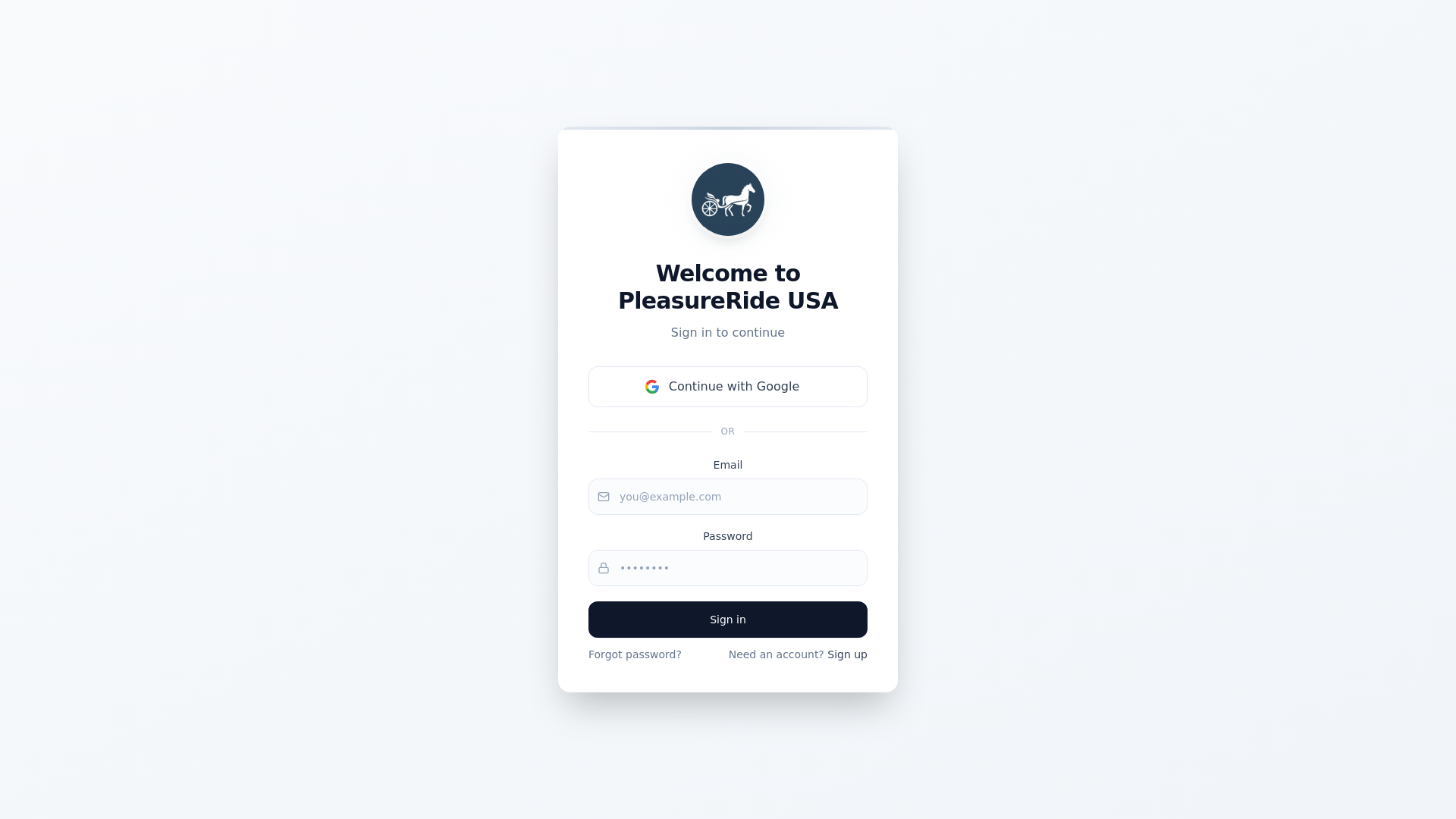 website screenshot of https://pleasurerideusa.app/