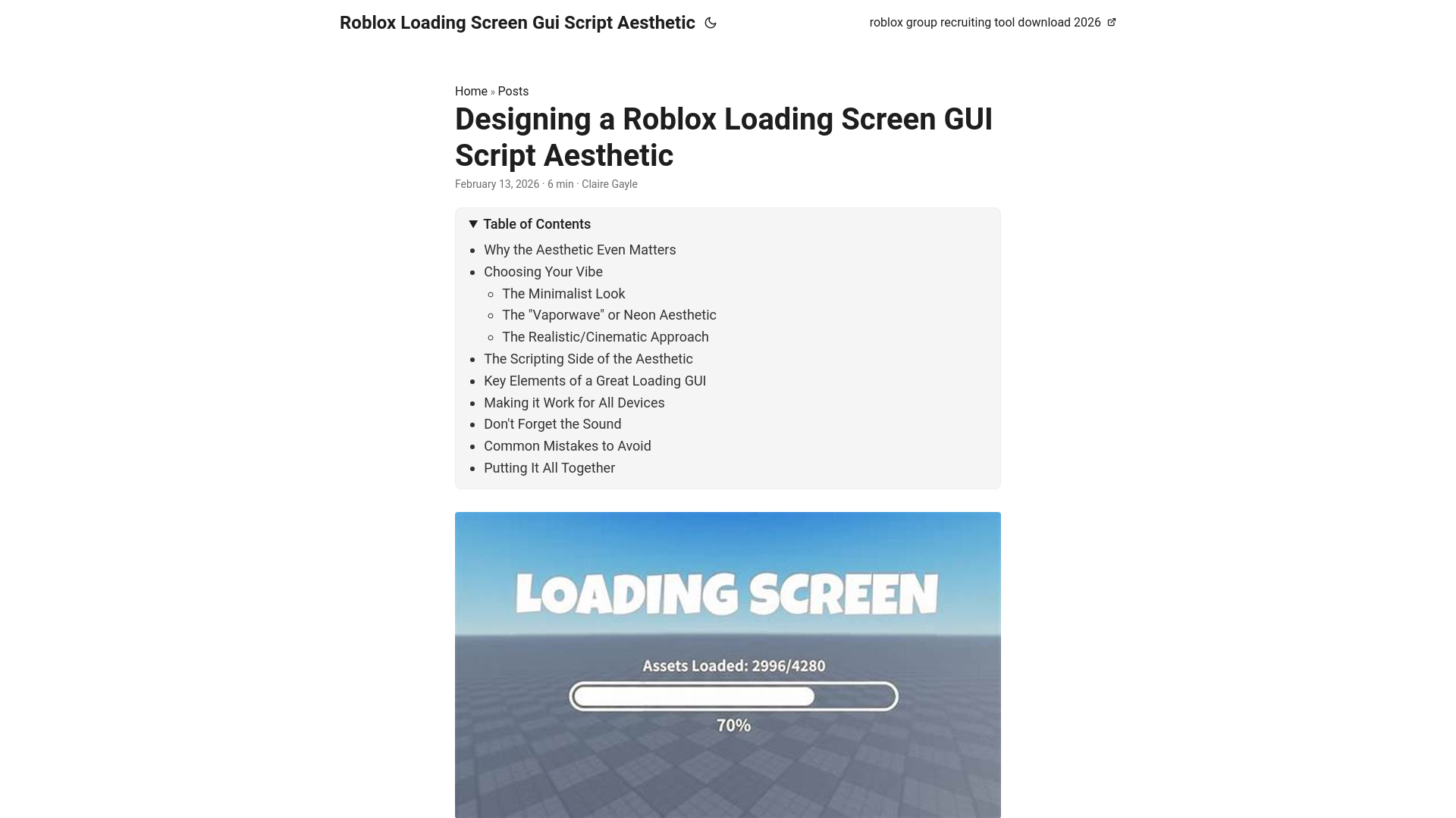 website screenshot of https://roblox-loading-screen-gui-script-aesthetic.pages.dev/